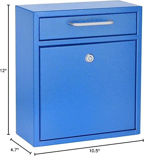 Miniatura 53 de AdirOffice contenedor con traba - Buzón de correo montado en pared., negro, 631-05-BLK