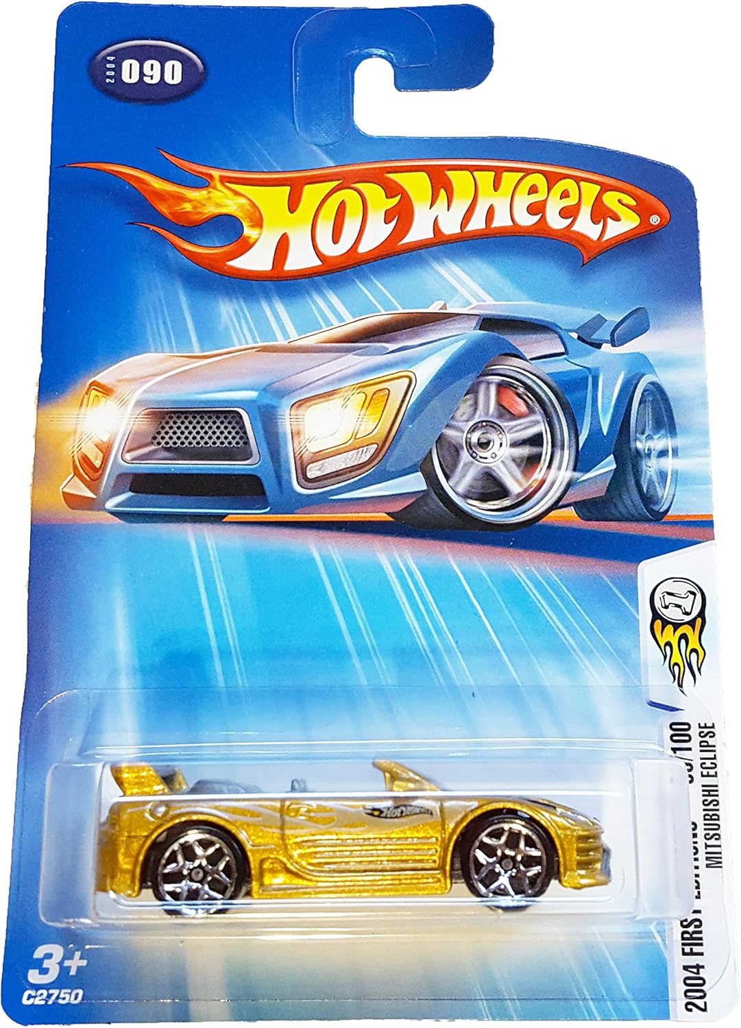 Hot Wheels 2004 First Editions Mitsubishi Eclipse 90/100 GOLD 090 1:64 Scale