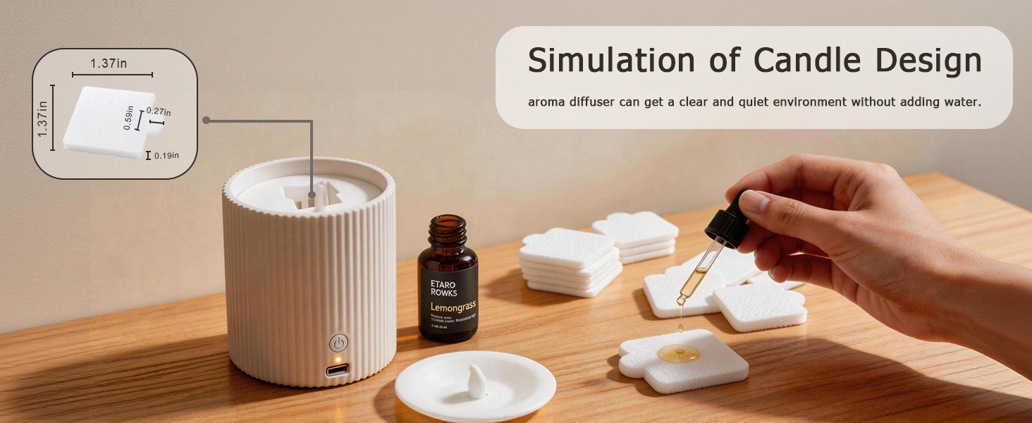 Difusor aromático eléctrico Etarowks con batería recargable miniatura 7