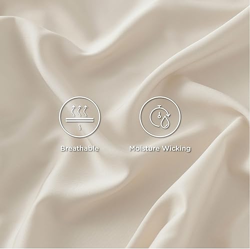 Miniatura 5 de Bedsure - Juego de sábanas y sábanas tamaño queen, rayón derivado del bambú, refrescantes, esquinas tipo bolsillos profundos de 16 pulgadas, suaves