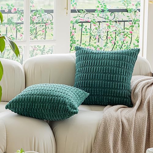 Kevin Textile - Paquete de 2 fundas de almohada decorativas de 20 x 20 pulgadas para sofá y cama, moderna decoración bohemia para el hogar, funda de