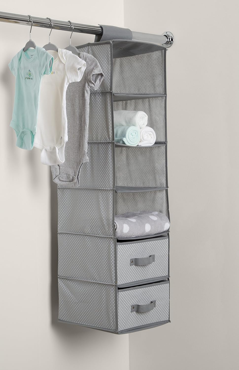 Delta Children Complete Nursery Organization 12-Piece Set, Dove Grey