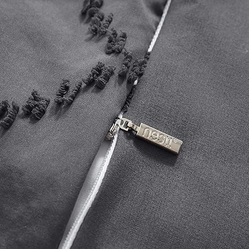 Miniatura 6 de Nestl Juego de funda de edredón estilo bohemio tamaño Queen de 90 x 90 pulgadas con cierre de cremallera, juego de 3 piezas que incluye 1 funda de