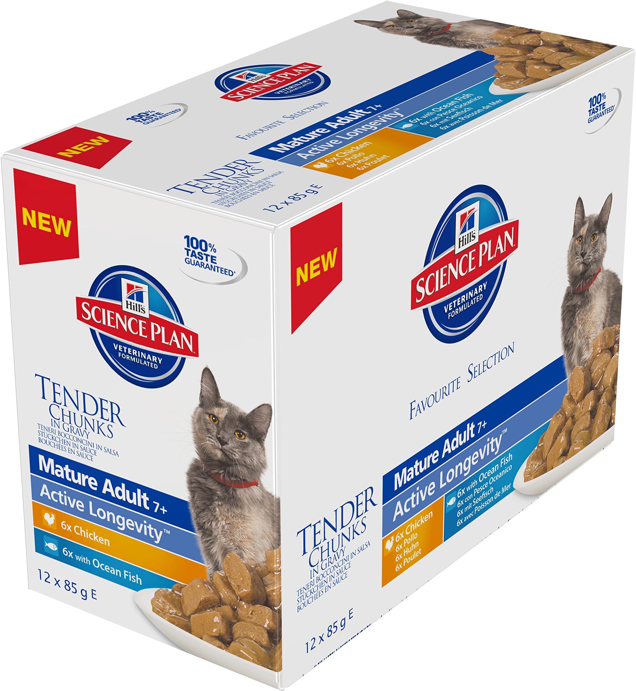 Science Plan Feline Mature Adult Multipack Chicken & Sea Fish 12 x 85 g