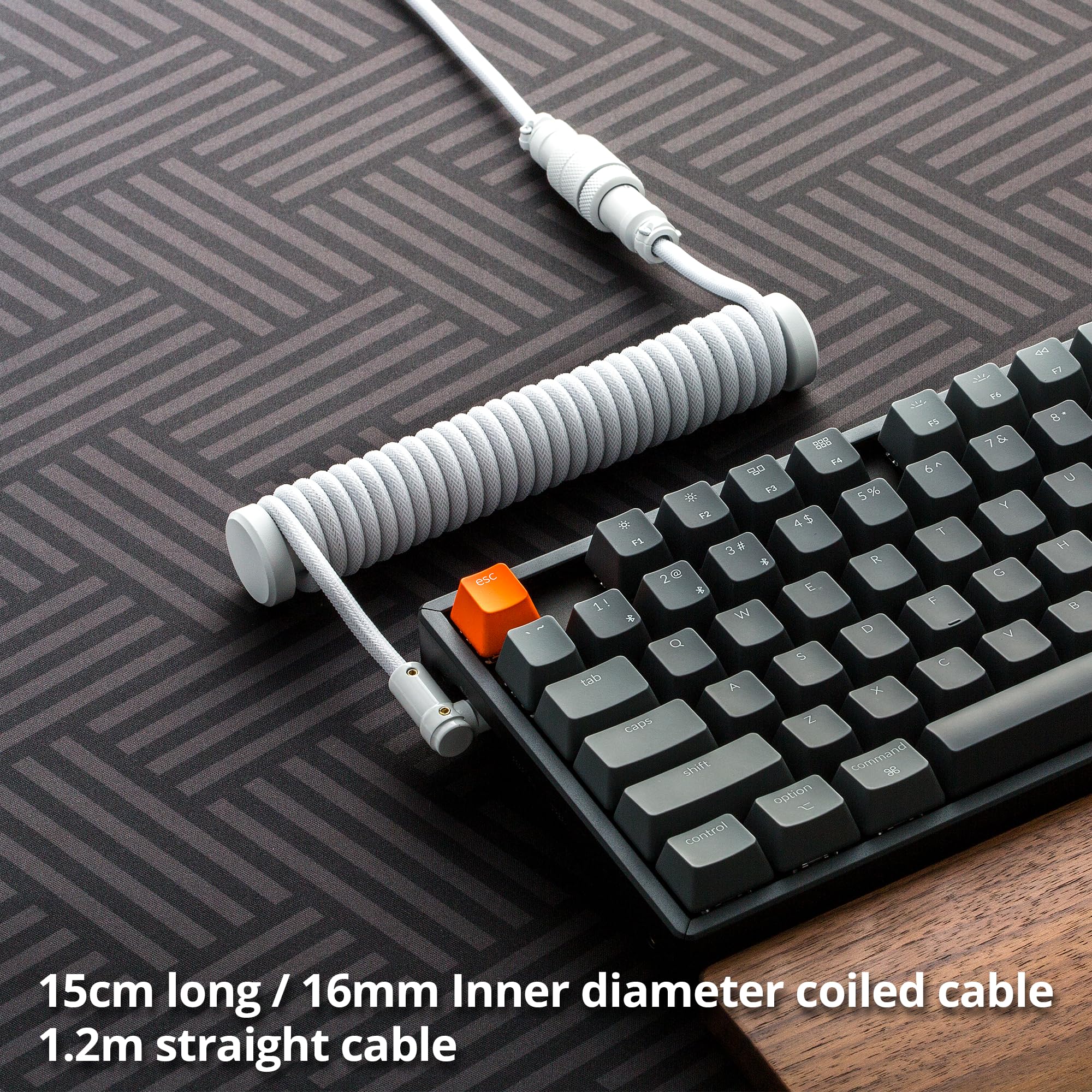 GUNMJO Pro Custom Coiled USB C Cable for Gaming Keyboard, Metal