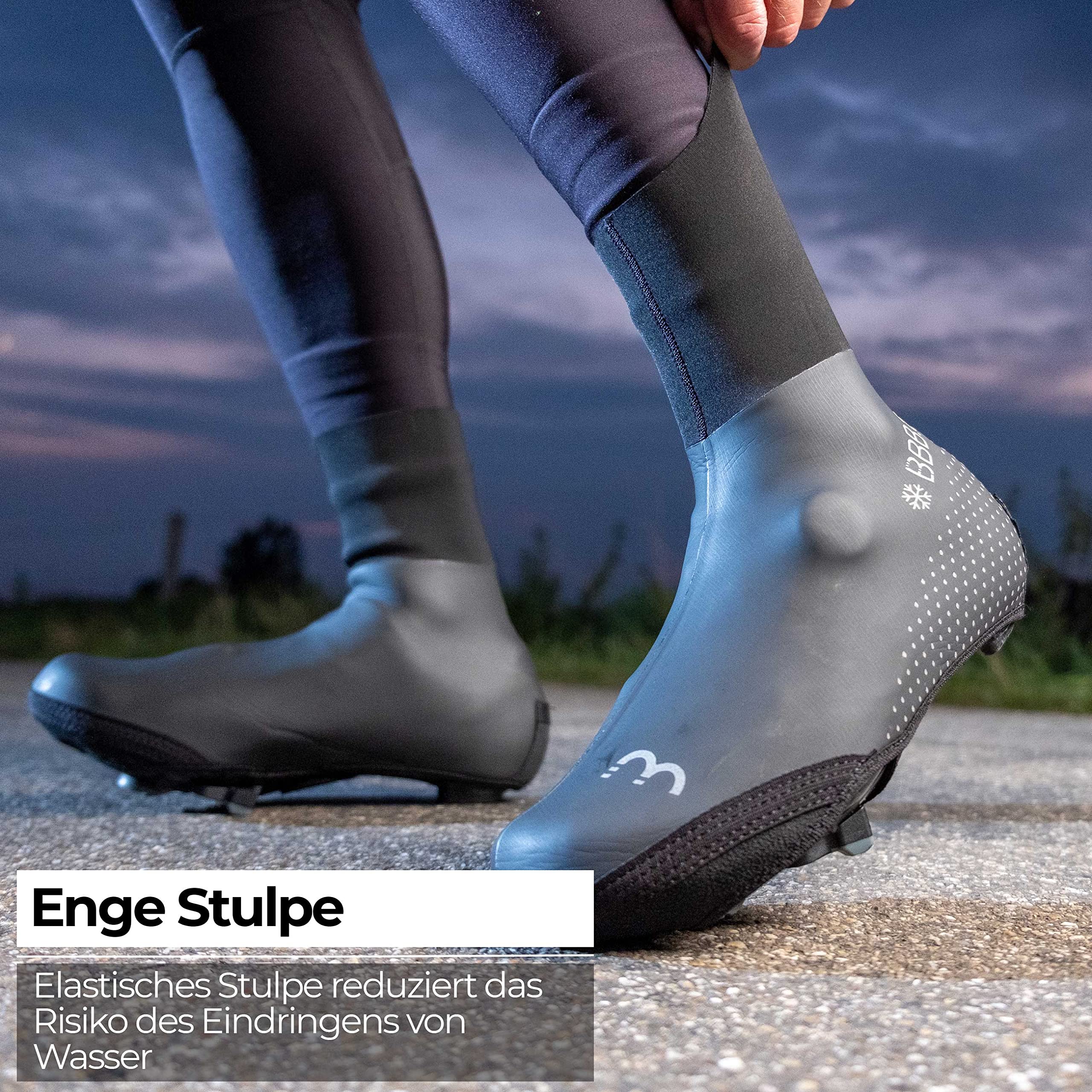 BBB Cycling Fahrrad Überschuhe für Herren und Damen wasserdichte Schuhüberzieher für Rennrad Regenschutz Thermo Ultrawear Zipperless BWS-25