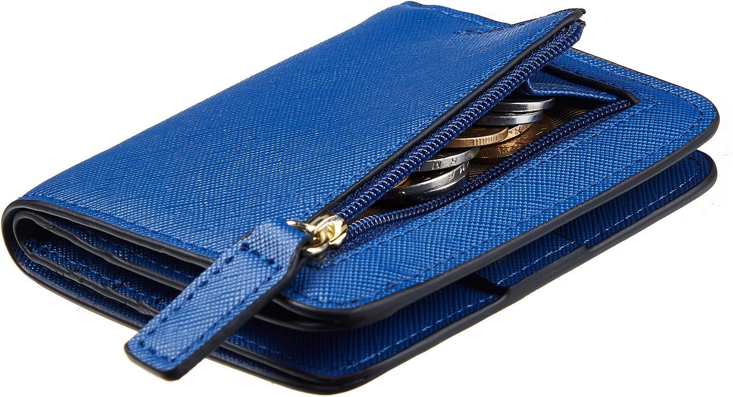 Women’s Small Slim Leather Wallet with RFID Protection, Compact Bifold Mini Purse with Clear ID Window