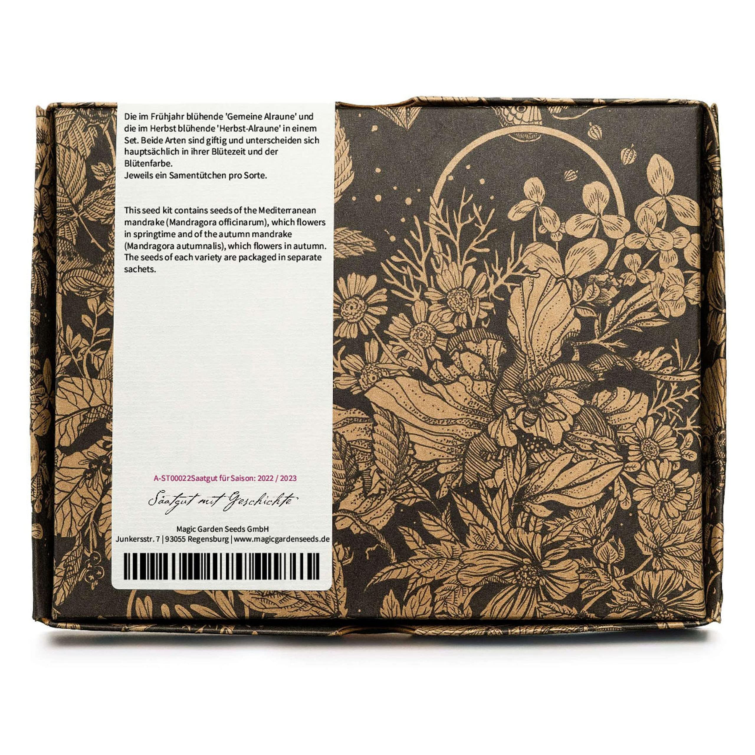 Magic Garden Seeds Variétés de mandragore - Coffret Cadeau de semences avec mandragore de Printemps & d'automne