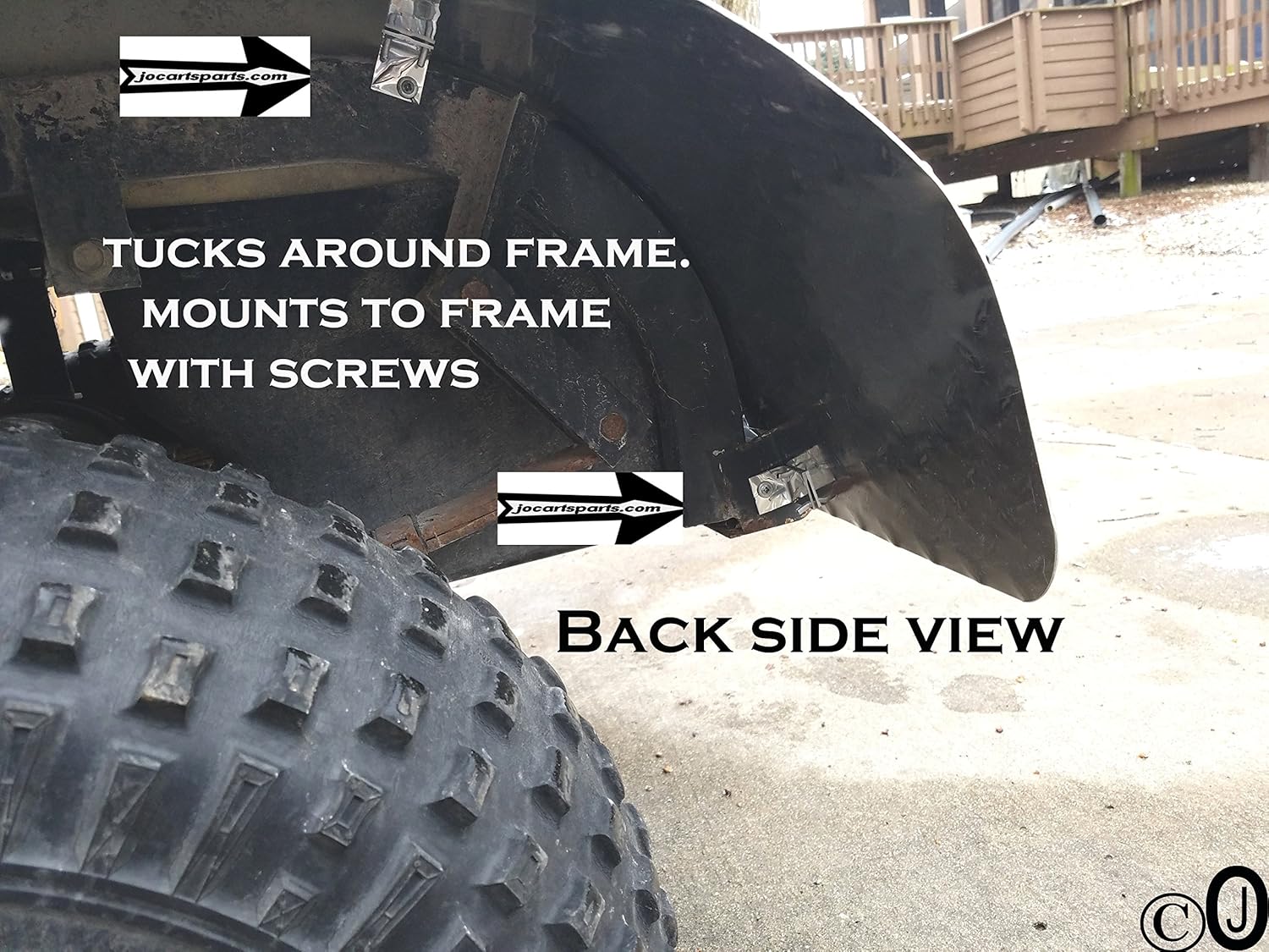 Ezgo Marathon Golf Cart Powder Coated Aluminum Diamond Plate Mud Flaps/Guards