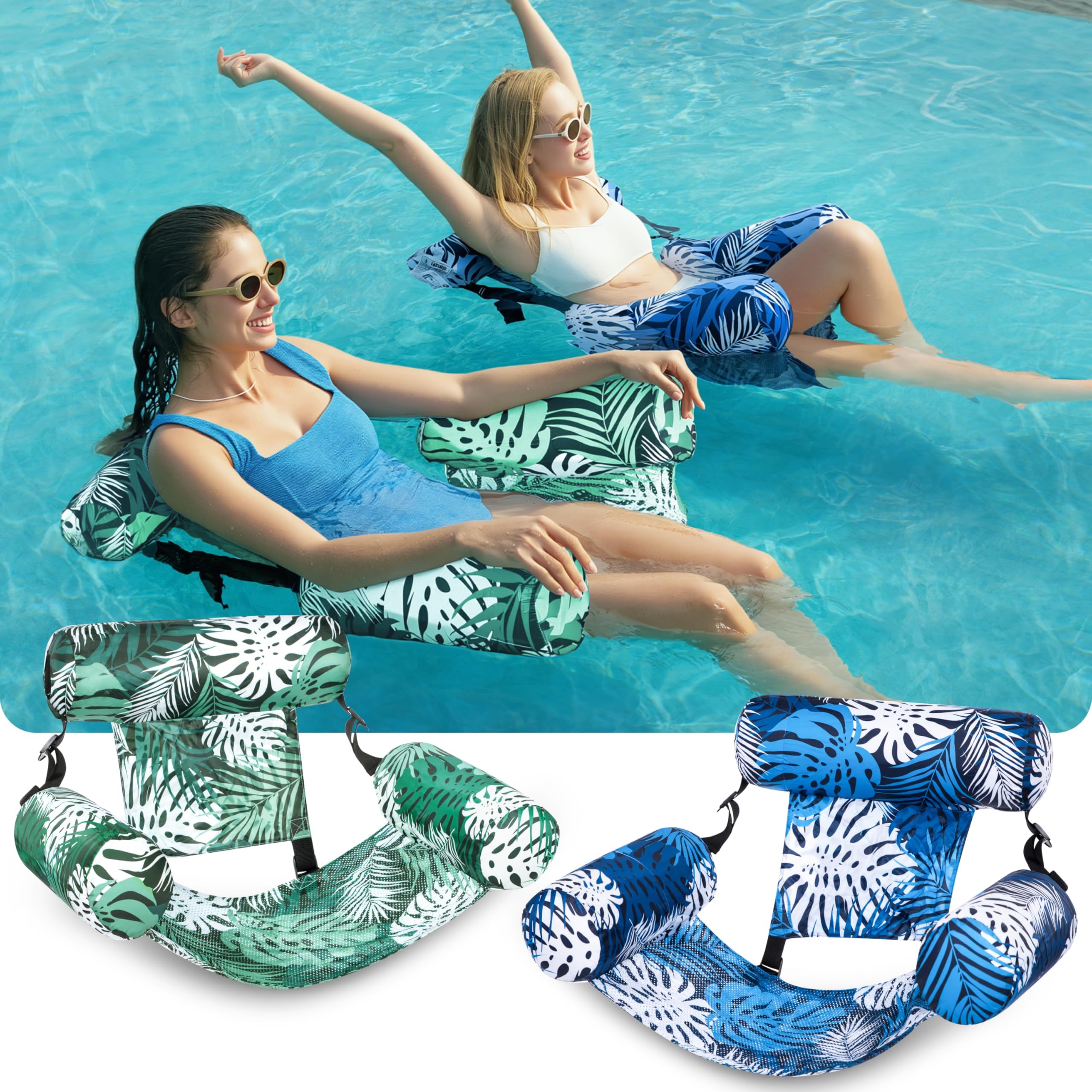 2 fauteuils piscine 4-en-1, bouée flottante enfant/adulte, pour été, plage, lac, fêtes. Corvina - Jeux - Jouets 2 fauteuils piscine 4-en-1, bouée flottante enfant/adulte, pour été, plage, lac, fêtes. Corvina - Jeux - Jouets