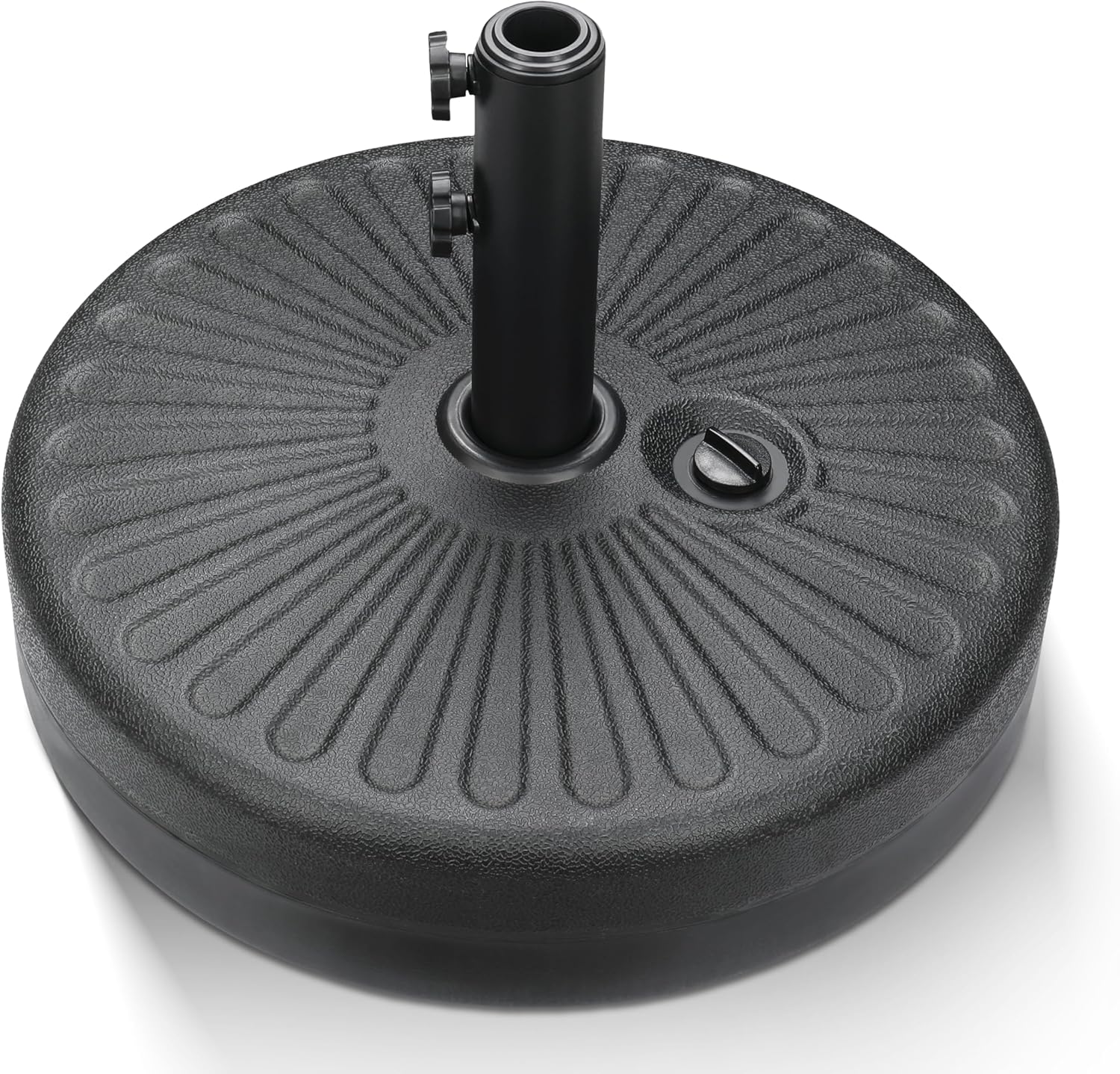 iPower 50lbs Outdoor Fillable Umbrella Base Capacity Heavy Duty Umbrella Durable Holder Stand for Outdoor Lawn, Patio, Deck, Poolside, Black