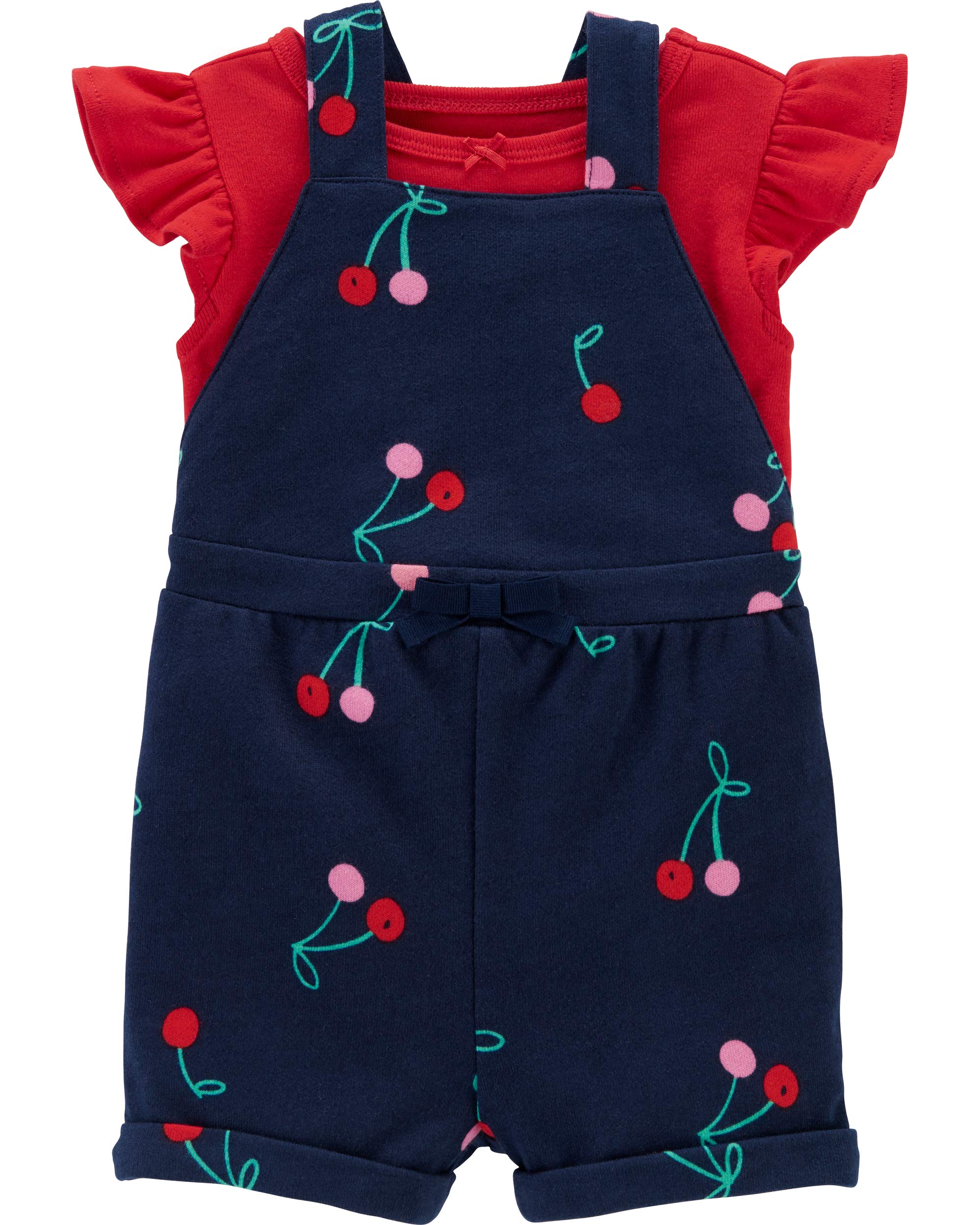 Set de 2 shortalls salopette courte bébé Carter's bleu 9 mois - 4