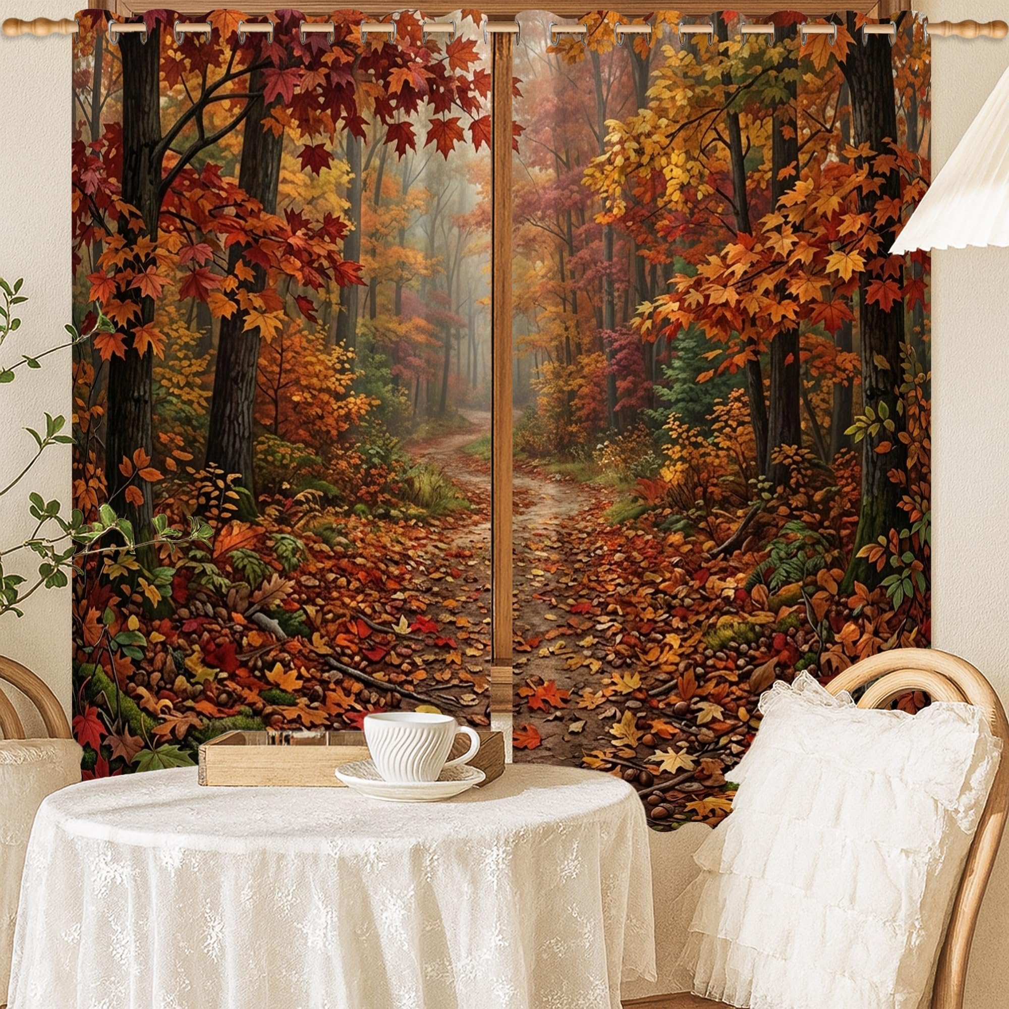 Rideaux isolants thermiques et occultants orange pour chambre