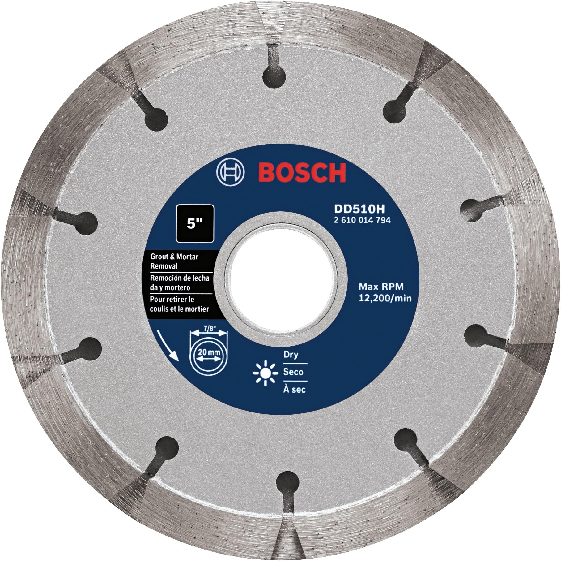 Bosch DD510H 5" Premium Sandwich Tuckpointing Diamond Blade, Grey