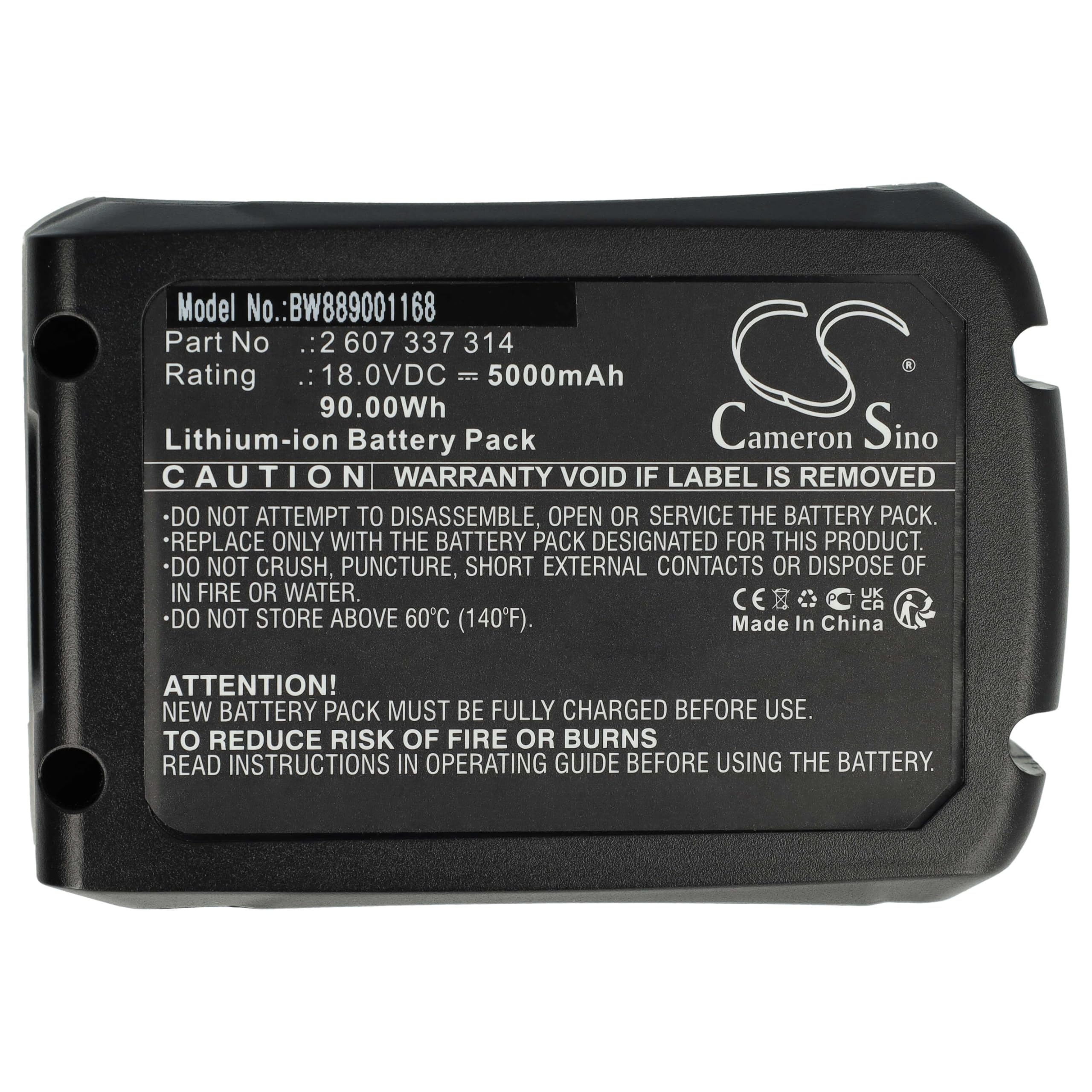 vhbw Akumulator kompatybilny z Bosch ULTD/03 | Uniwersalny młotek 18 V, PSM 18 LI, ULTD/02, narzędzie Uneo Maxx (5000 mAh, litowo-jonowy, 18 V)