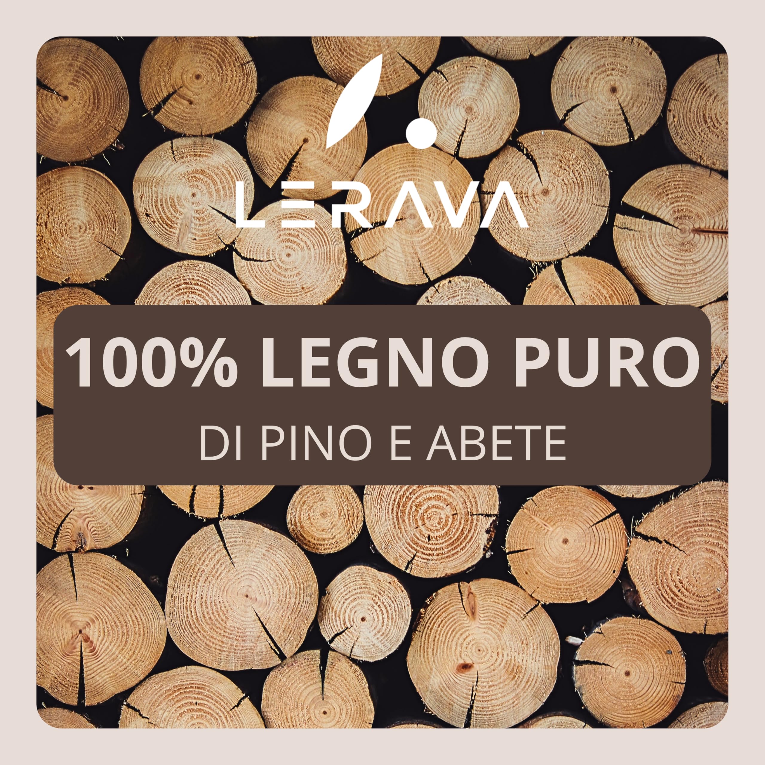 LERAVA Legnetti Accendifuoco 2,5 kg - Legna da Ardere per Camino Naturale in Legno di Pino e Abete