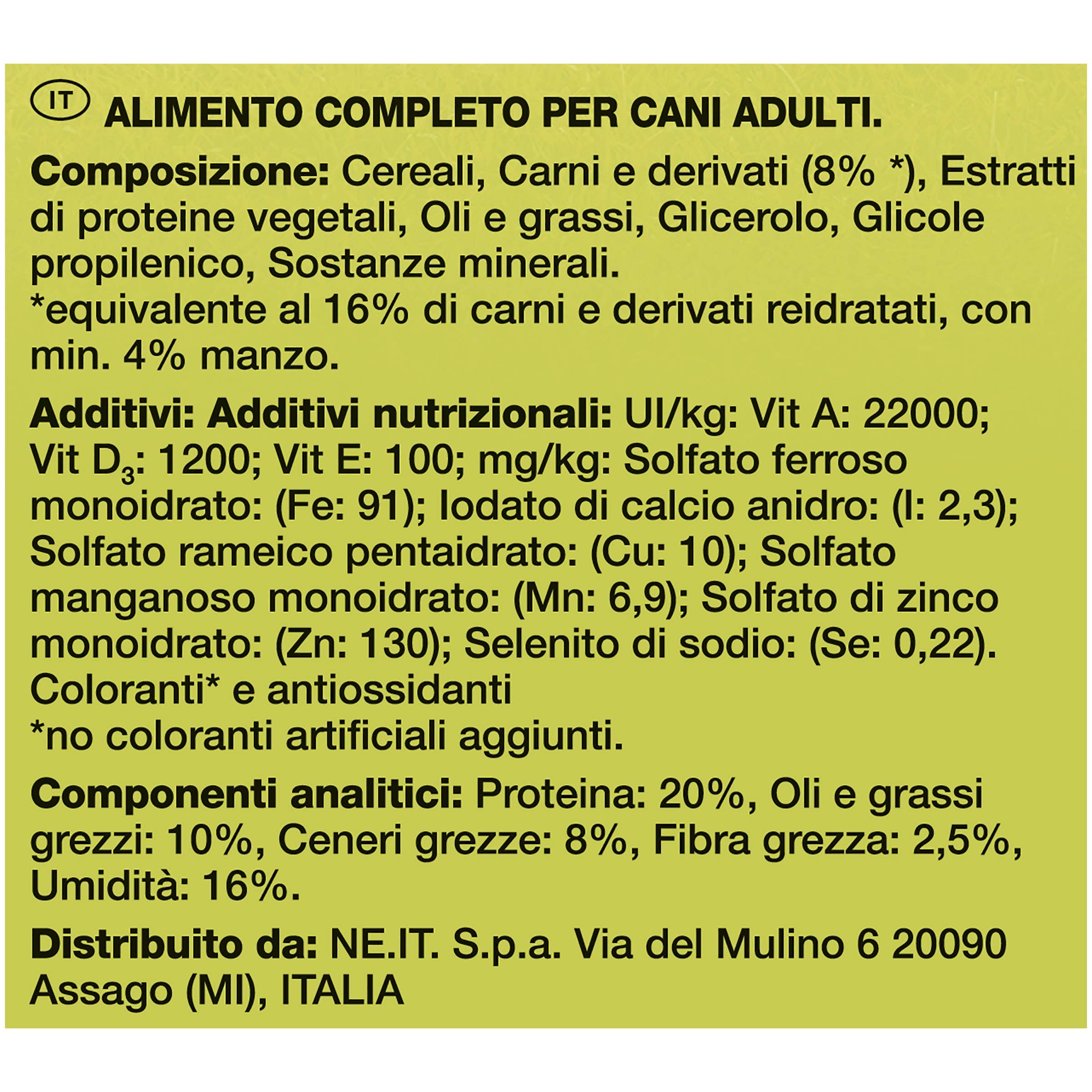 PURINA FRISKIES Nutri Soft Vitafit Crocchette per Cani Adulti con Manzo 6 Sacchi da 1.5kg