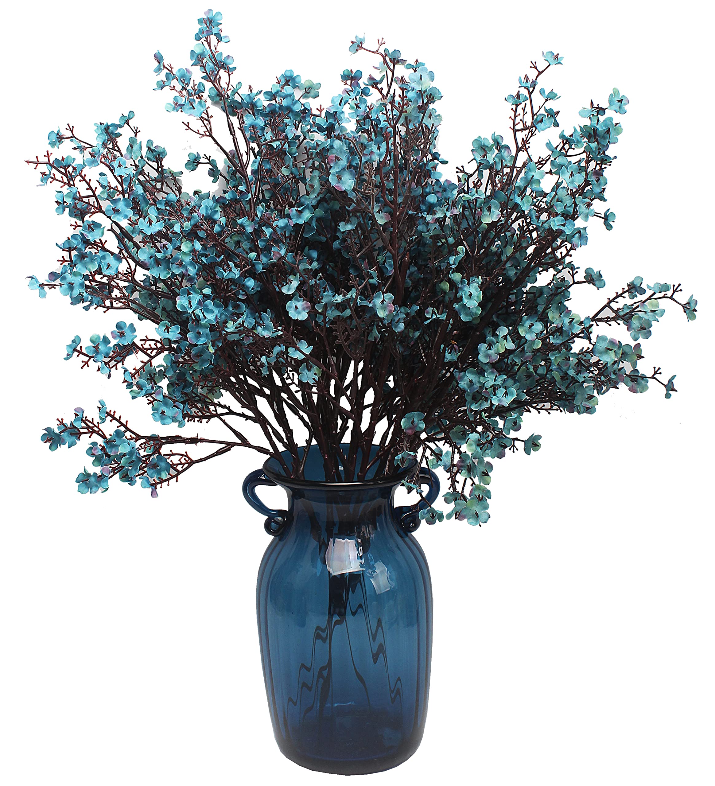 JAKY-Global Babys Breath Gypsophila Artificial Flowers 6 Bundle European Fake Silk Plants Decor Wedding Party Decoration Bouquets Real Touch DIY Home Garden (Autumn Blue)