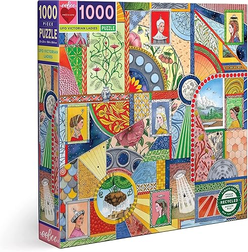 Miniatura 7 de eeBoo Rompecabezas de 1000 piezas, rompecabezas de sombrillas de playa para adultos, cuadrado de 23 x 23 pulgadas, fabricado con tablero reciclado y