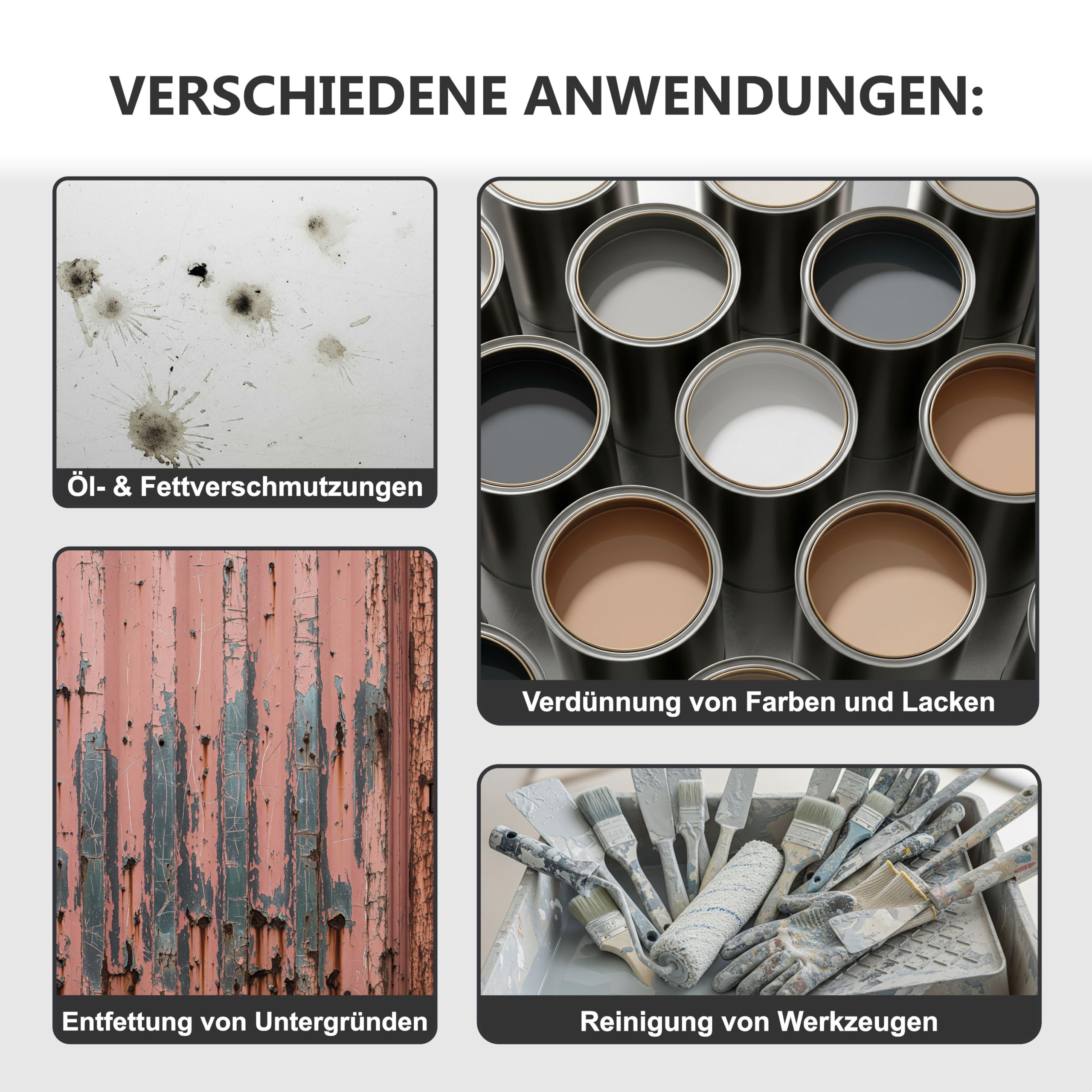 WO-WE Universalverdünner Verdünnung Spezialverdünnung Lackverdünner Pinselreiniger – 1L