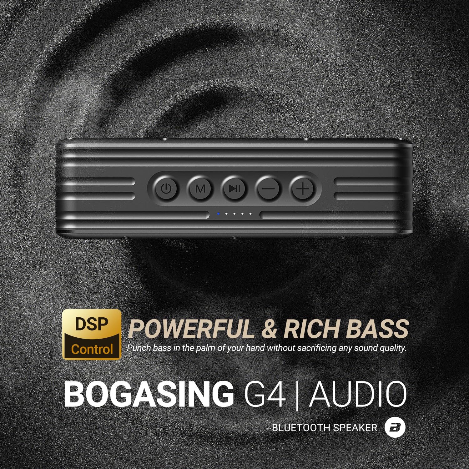 BOGASING G4 Altavoz Bluetooth Portátil, Altavoces Potente con Graves Profundos, 50W Altavoz Inalambrico, 24H, Impermeable IPX7, 3 EQ, Exterior Speaker Bluetooth 5.3, Tarjeta TF, AUX
