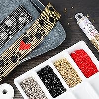 Vista 4 de Miyuki Cuentas de semillas Delica – Tamaño 11/0 (0.063 in), DB0010, negro, 0.25 oz, aprox. 1440 cuentas, fabricado en Japón