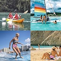 Vista 6 de Paquete de 2 bolsas impermeables con correa ajustable para la cintura, bolsa seca impermeable, mantiene los teléfonos celulares y objetos de valor