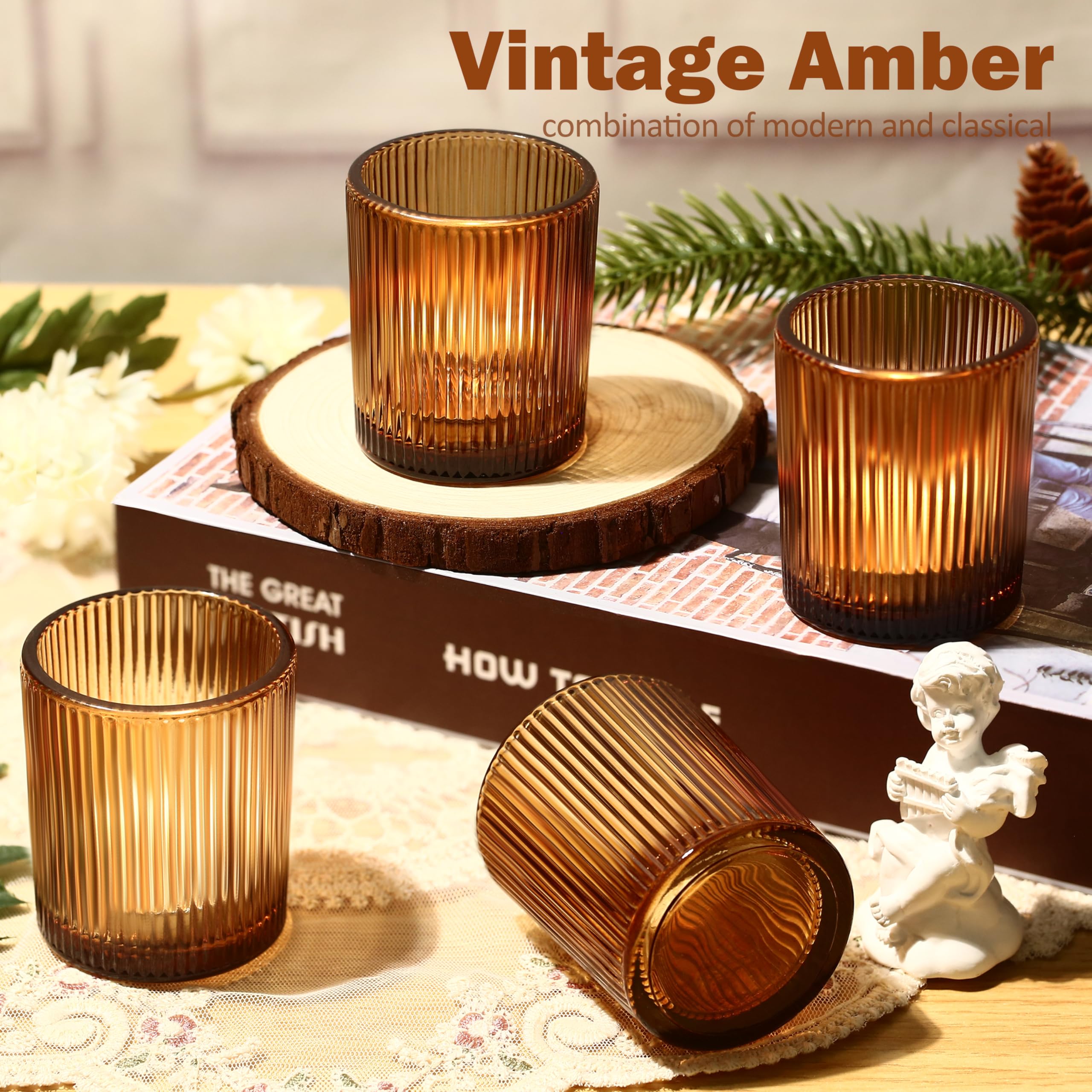 DARJEN - Juego De 36 Portavelas De Vidrio Para Ceras De Té LED Sin Llama, Portavelas Clásico Para Decoración De Mesa De Boda Y Hogar, Fiestas Clásico