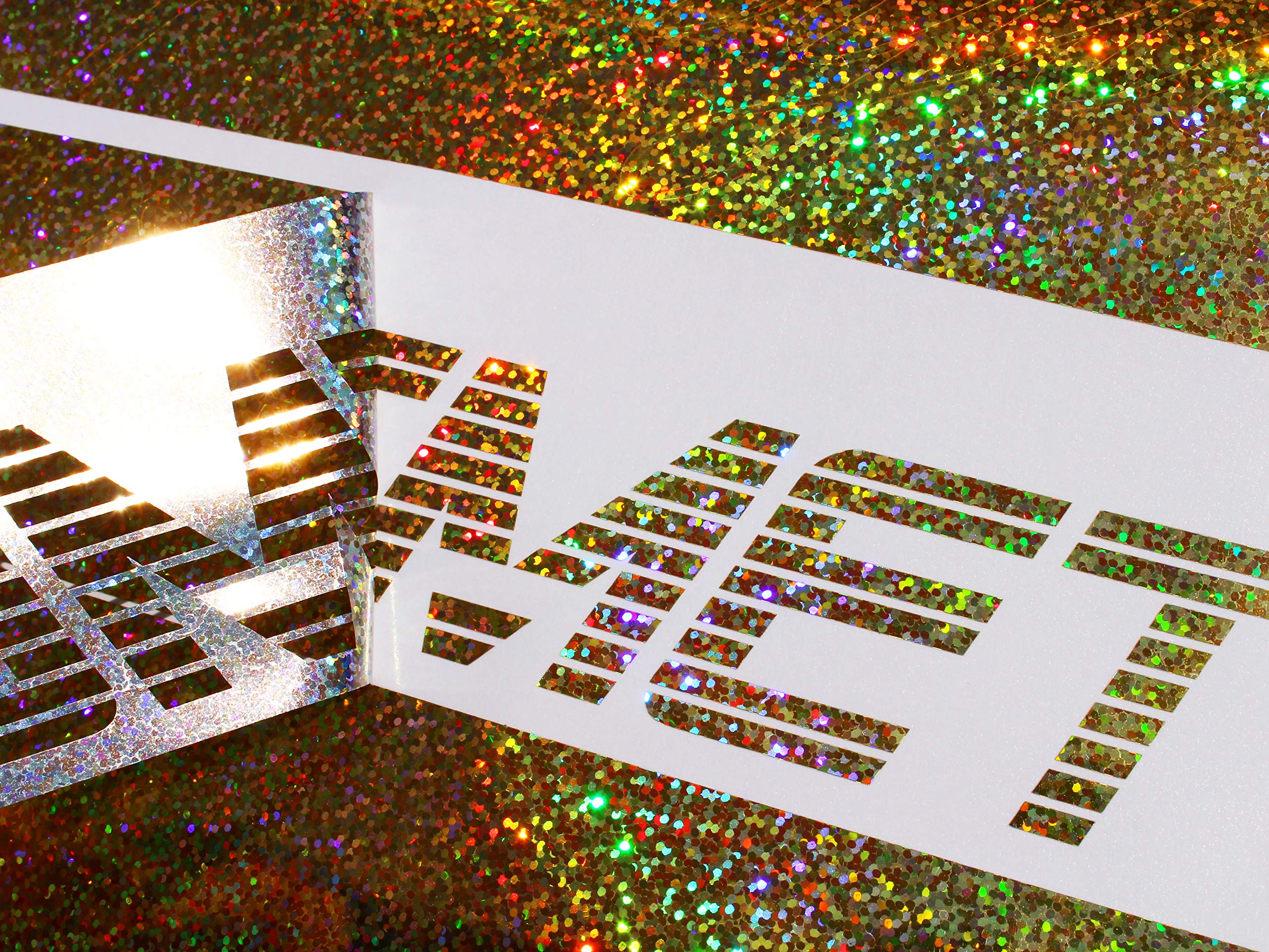 Plotterfolie Mosaik Blau – 30,5 Cm Breit, Holographischer Glitter-Effekt Für Auto & Dekoration