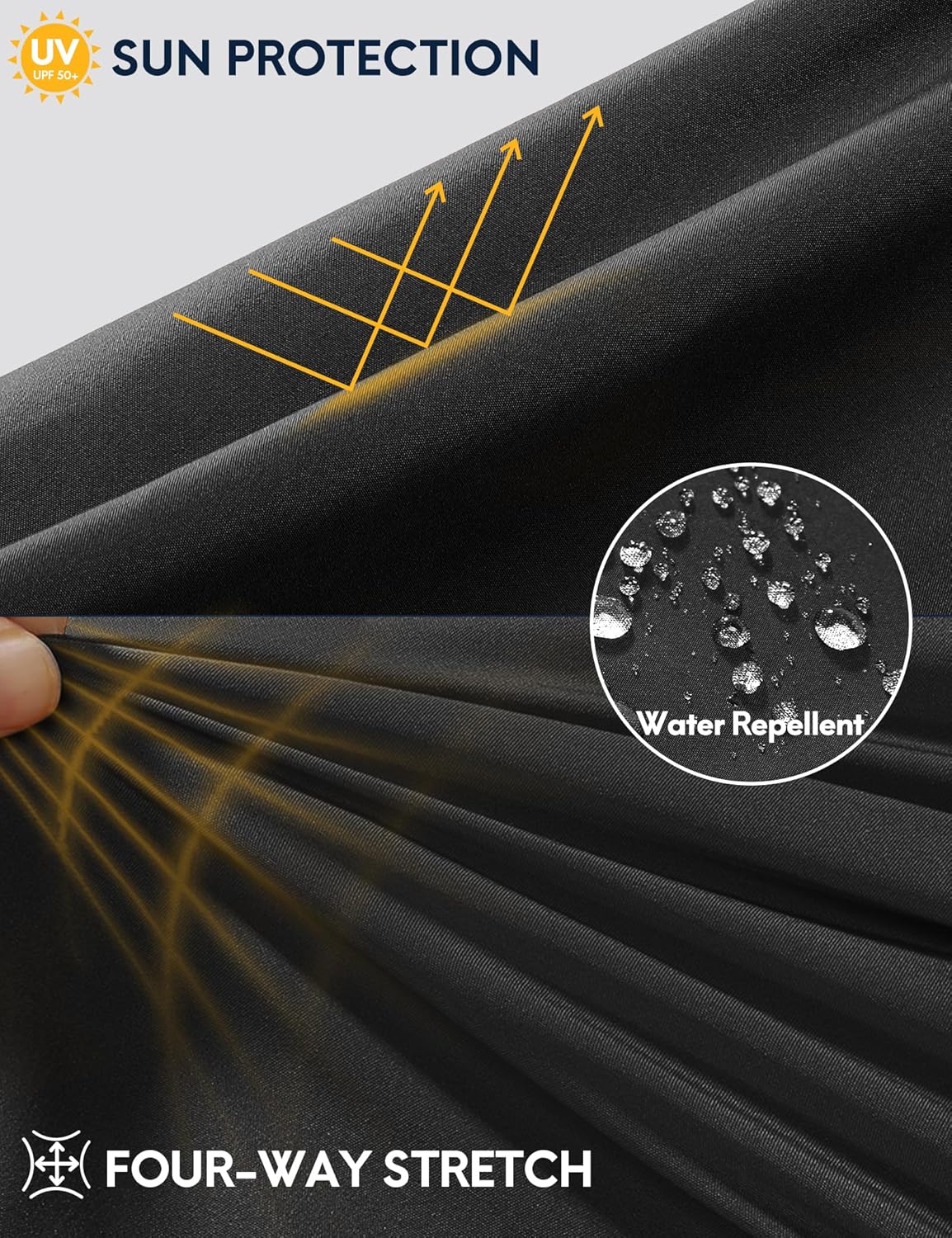 Haimont Men's Hiking Cargo Shorts 9" Lightweight Quick Dry Tactical Shorts 5 Zipper Pockets Fishing Travel Camping - Image 6