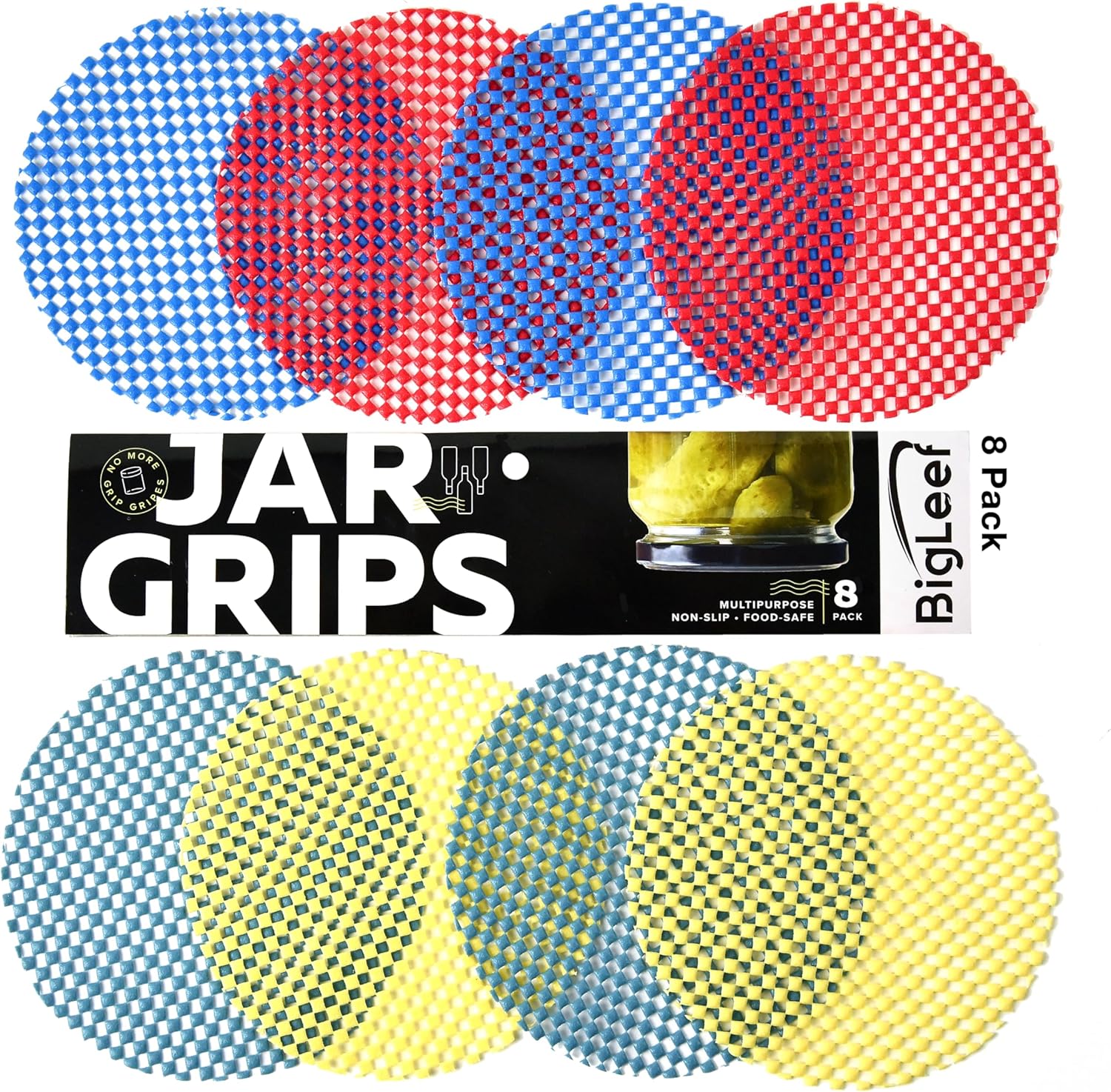 Jar Opener Gripper Pad, Jar Grippers For Opening Jars For Opening Bottles, Cans Lids, 8 Multi Purpose Manual Silicone Grip Pads, 5.5″ Round By Bigleef Jar Opener Gripper Pad, Jar Grippers For Opening Jars For Opening Bottles, Cans Lids, 8 Multi Purpose Manual Silicone Grip Pads, 5.5″ Round By Bigleef
