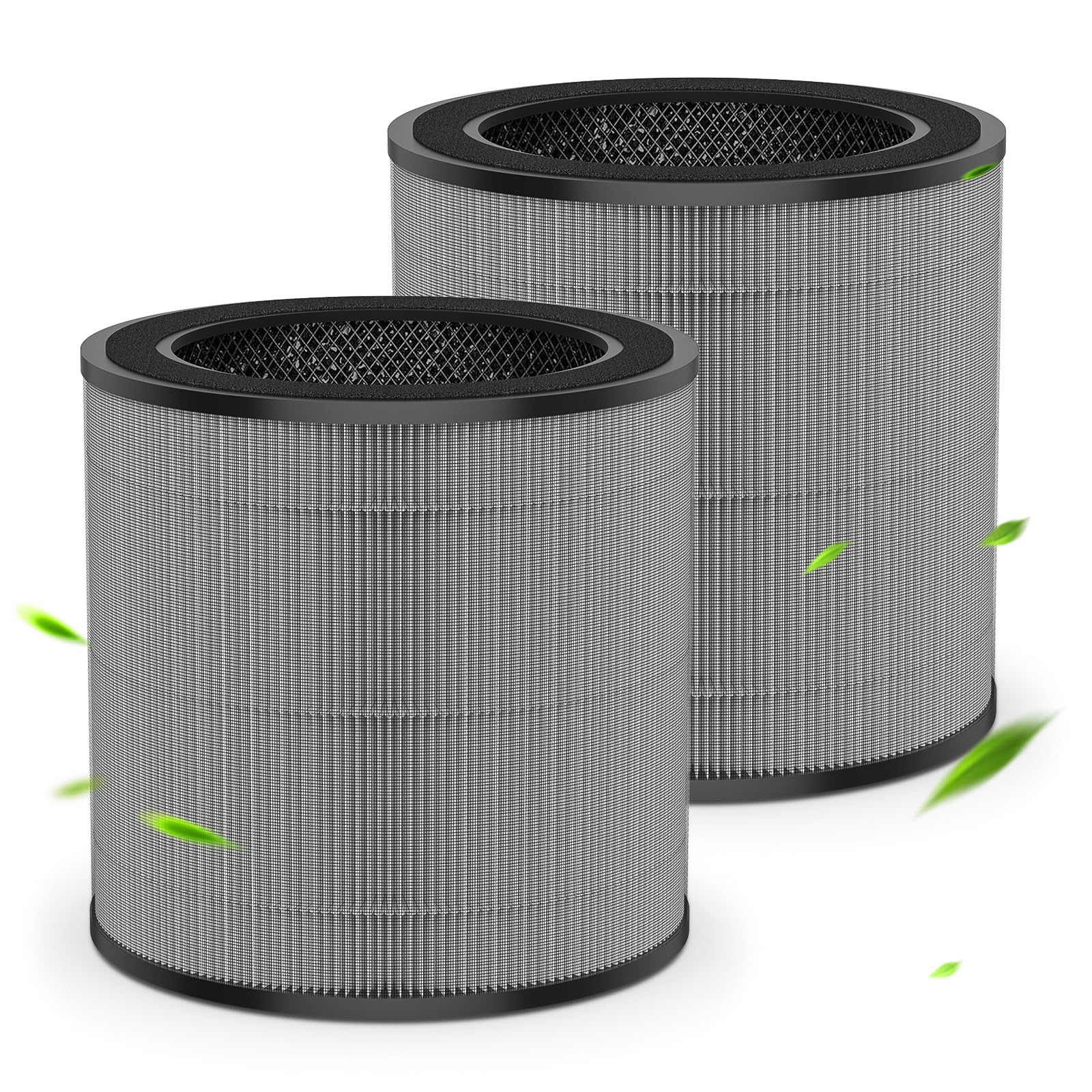 Lot de 2 Filtre de Rechange FY0910/30, Compatibles avec Filtre de Remplacement Philips pour Purificateur d'Air Série 900 AC0950/10 et AC0951/13, H13 true HEPA charbon, Numéro de Pièce：FY0910 / 30