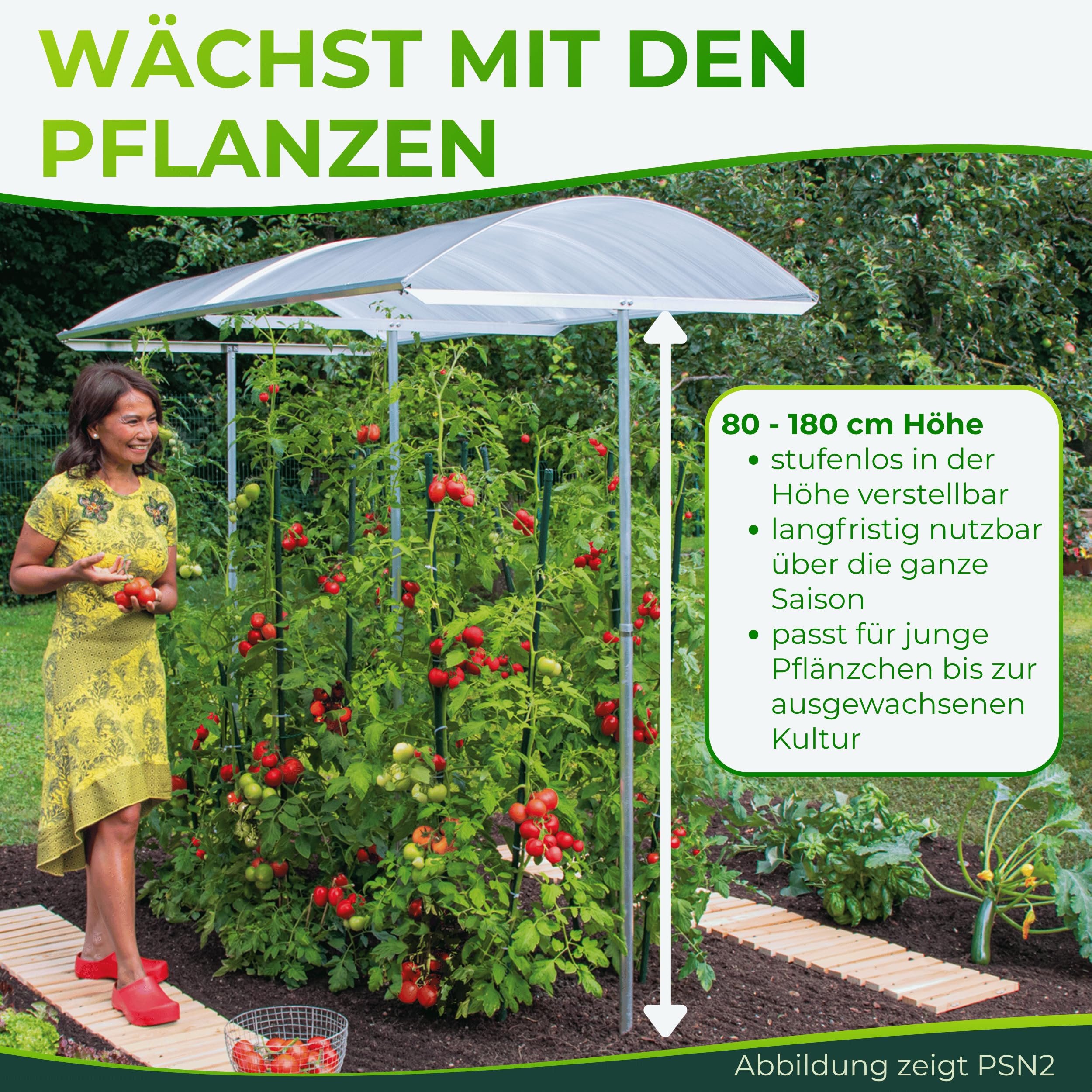 Beckmann Schutzdach für Pflanzen 500x112 Tomatendach Regenschutz hagelfest