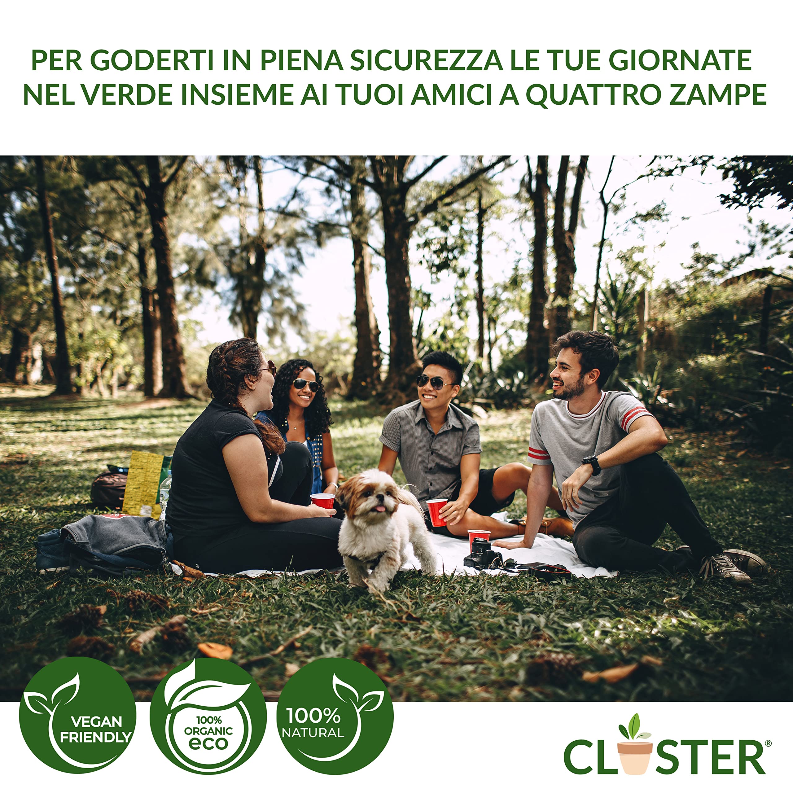 CLOSTER Neem Pet Protection 250 ML - Aceite de Neem Puro Repelente Natural Anti Insectos Antipulgas Antiparasitario contra Garrapatas Pulgas Mosquitos Moscas Ácaros Piojos para Perros Gatos Caballos