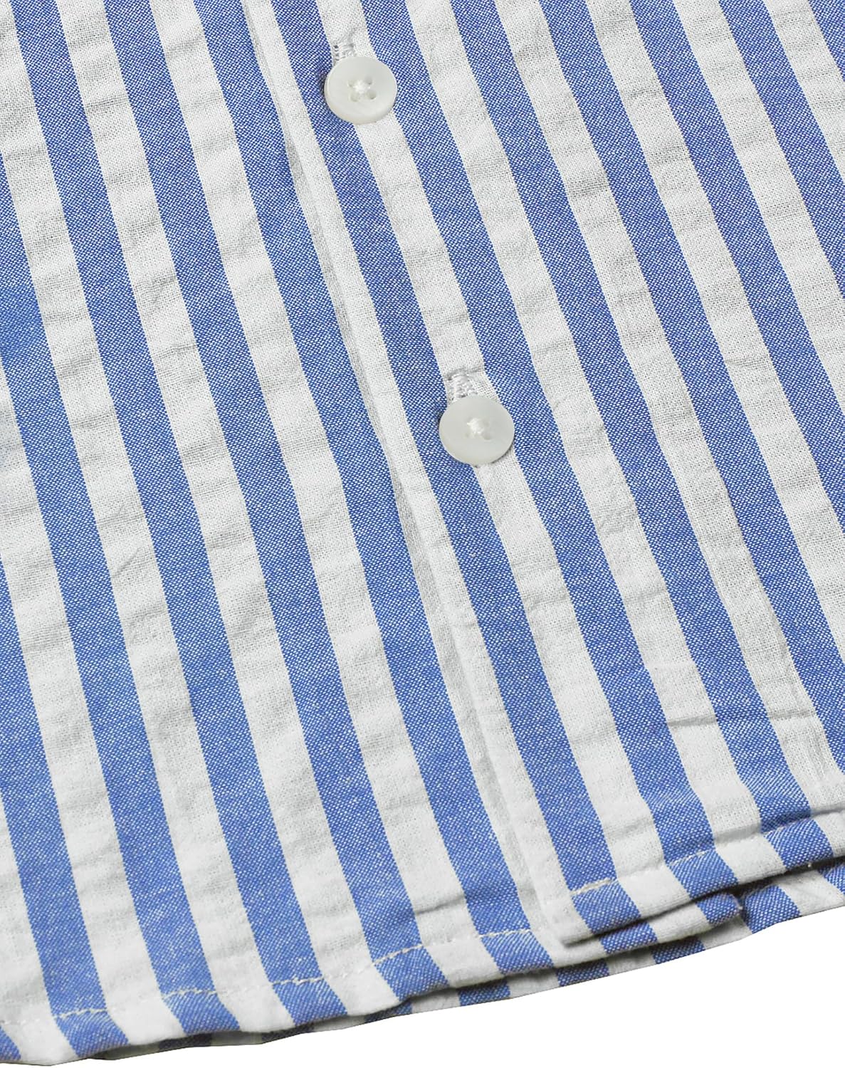 JOGAL Big Boys Cuban Collar Button Down Shirt Short Sleeve Casual Hawaiian Shirt Summer Beach Striped Tops for 6-14 Years Old - Image 5