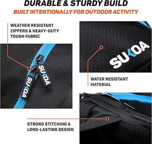 Miniatura 4 de Bolsa de fútbol - Mochila de fútbol con soporte para pelotas y compartimento para tacos - Bolsa de voleibol y baloncesto Bolsas deportivas