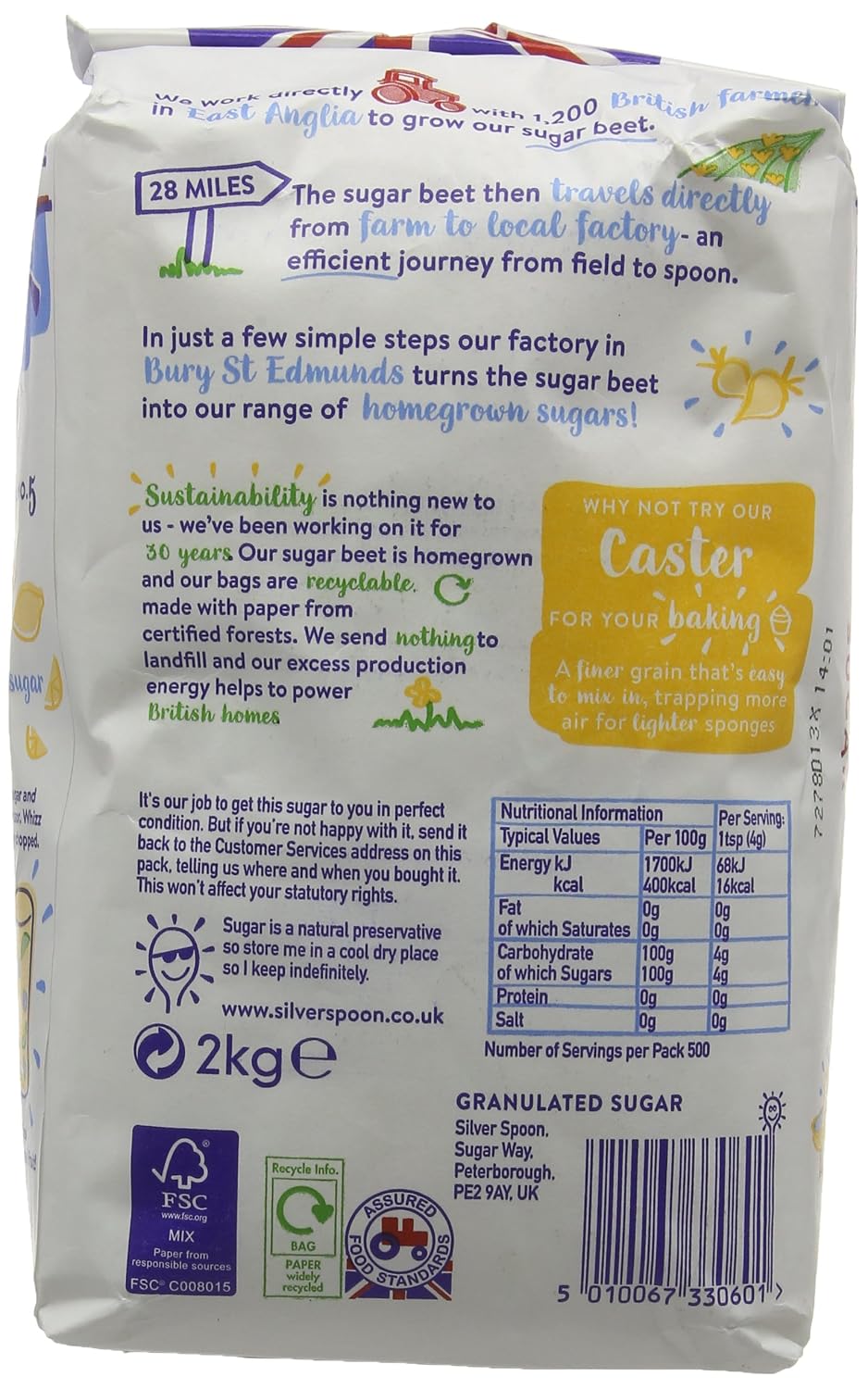 Askshy Silver Spoon Granulated Sugar, 2 kg (Pack of 1)