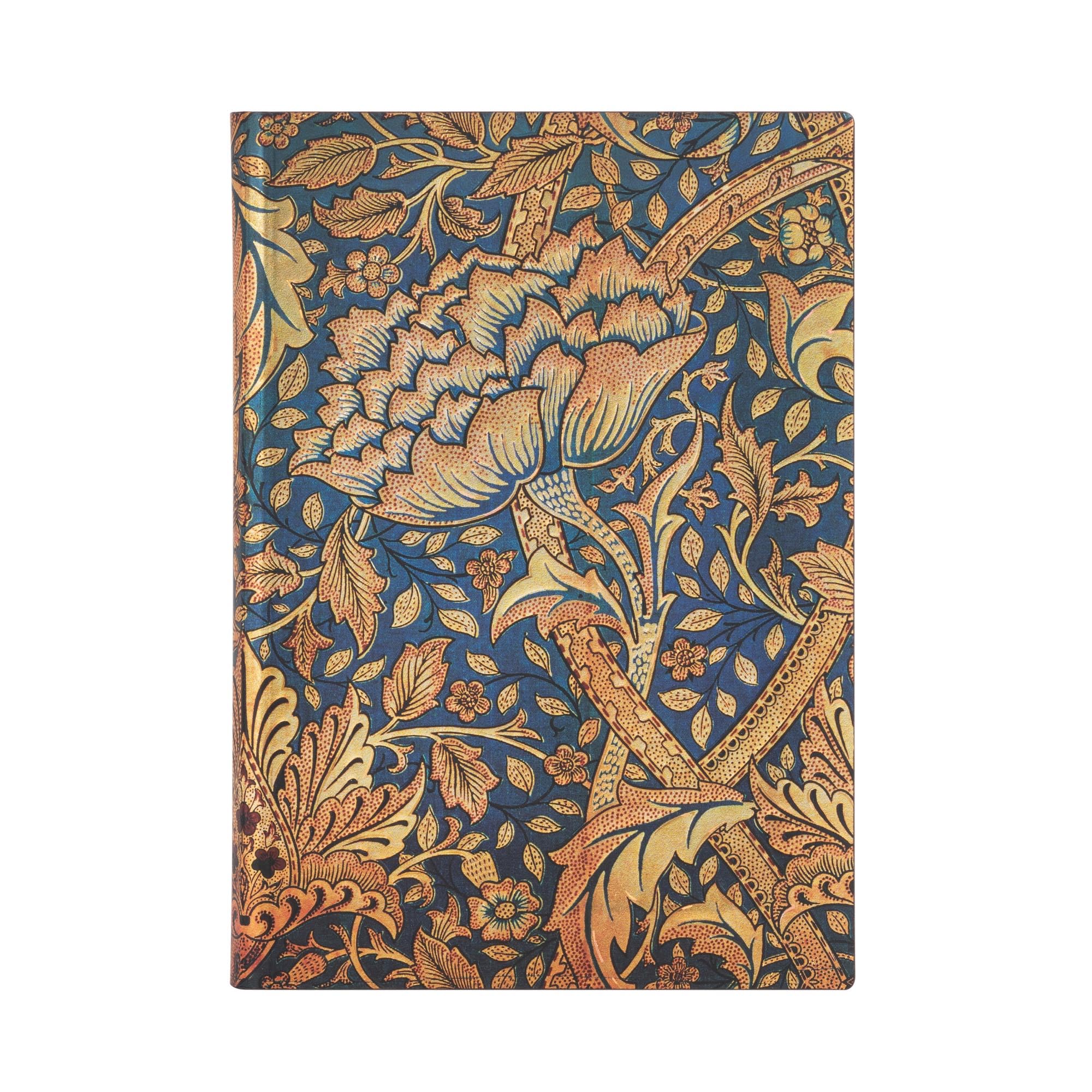 Morris Windrush (William Morris) Midi Lined Journal: Flexi softcover, 100 gsm, ribbon marker, memento pouch, book edge printing