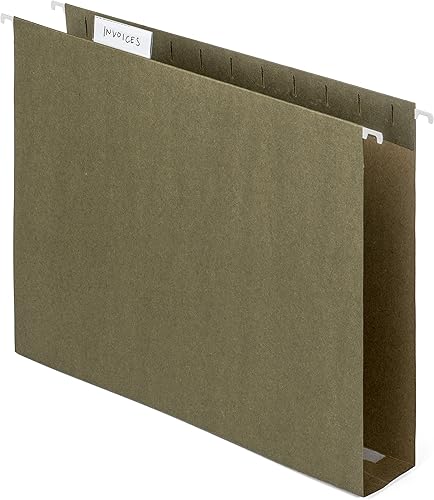 Miniatura 2 de 50 carpetas colgantes de capacidad adicional, carpetas colgantes expansibles resistentes con expansión de 2 pulgadas, tamaño carta estándar,