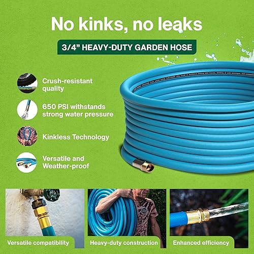 Miniatura 3 de Aeromixer THE HOSE - Manguera de jardín de 3/4 de pulgada de 150 pies, mangueras de jardín comerciales sin torceduras, mangueras de agua