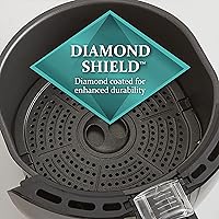 Vista 6 de West Bend Freidora de aire con controles digitales y temporizador de 30 minutos, 6 preajustes de cocción, revestimiento antiadherente, 3.7 cuartos