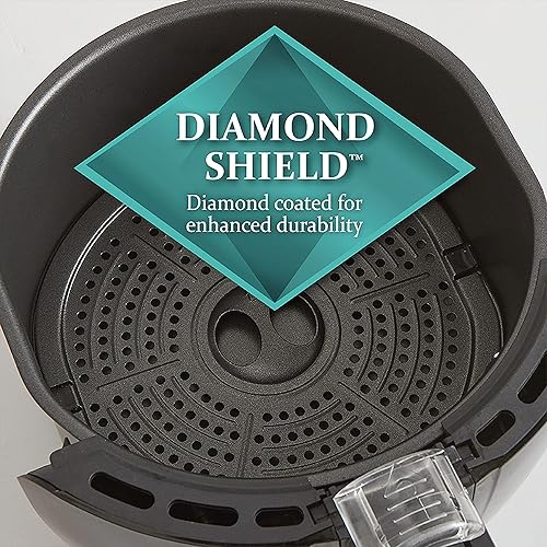 Miniatura 6 de West Bend Freidora de aire con controles digitales y temporizador de 30 minutos, 6 preajustes de cocción, revestimiento antiadherente, 3.7 cuartos