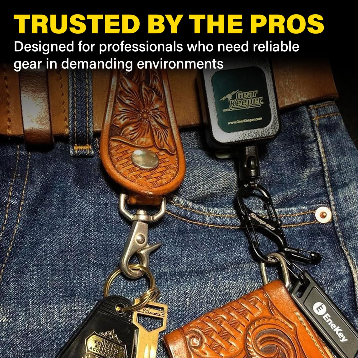 Gear Keeper Instrument Tether Multi-Mount - Tether with 360 Degree Clamp-On Belt Clip - Spectra/Nylon Line and QC-II Quick Connect System - Can be Paired with The Gear Keeper 1-0159-01 Webbed Belt
