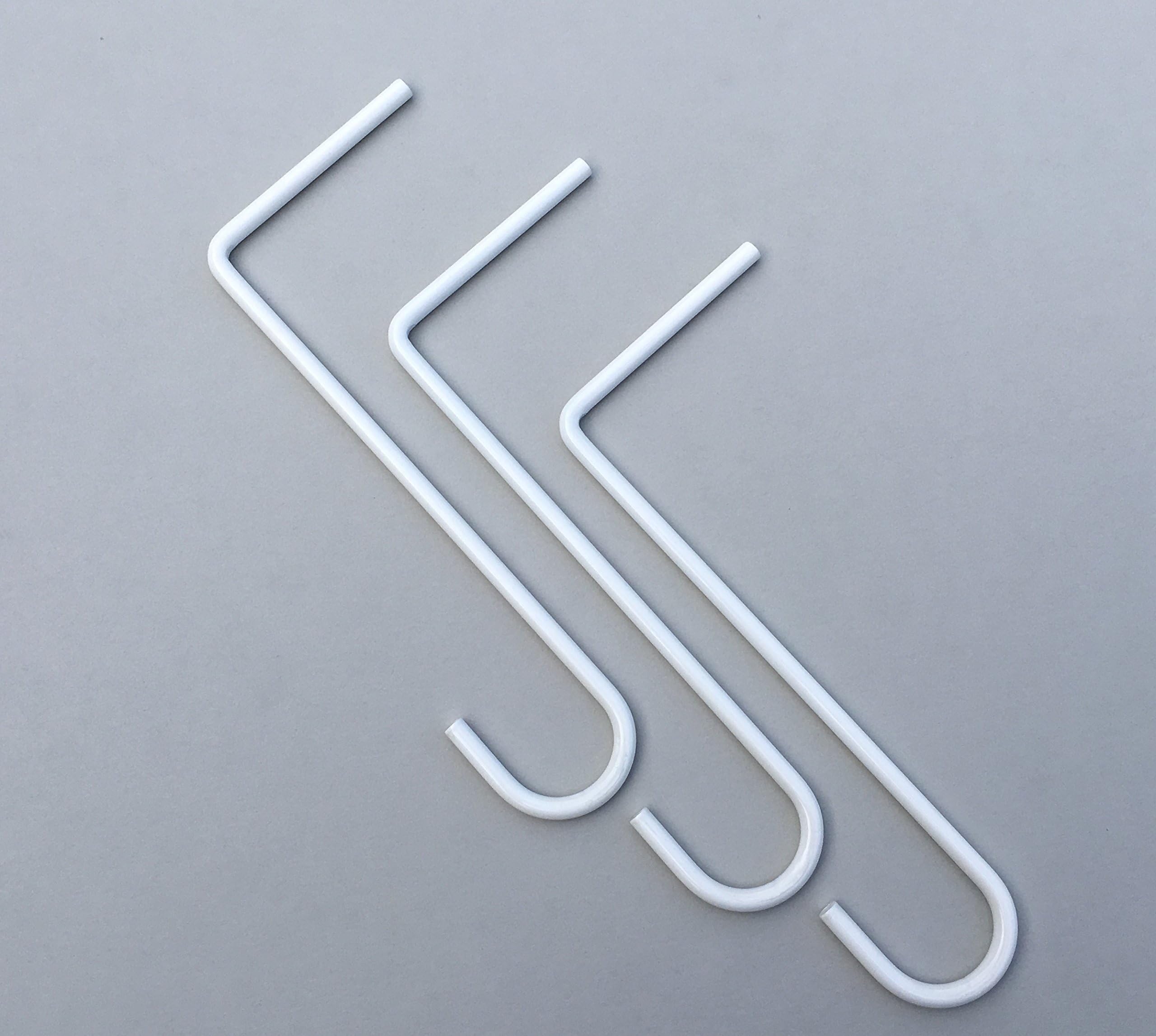 Powder Coated Steel Hangers for Solid Patio Cover Hanger (3 Pack) White for Non-Insulated Alumawood Patio Covers. Easy to use - Great for Heavier Decorating Items