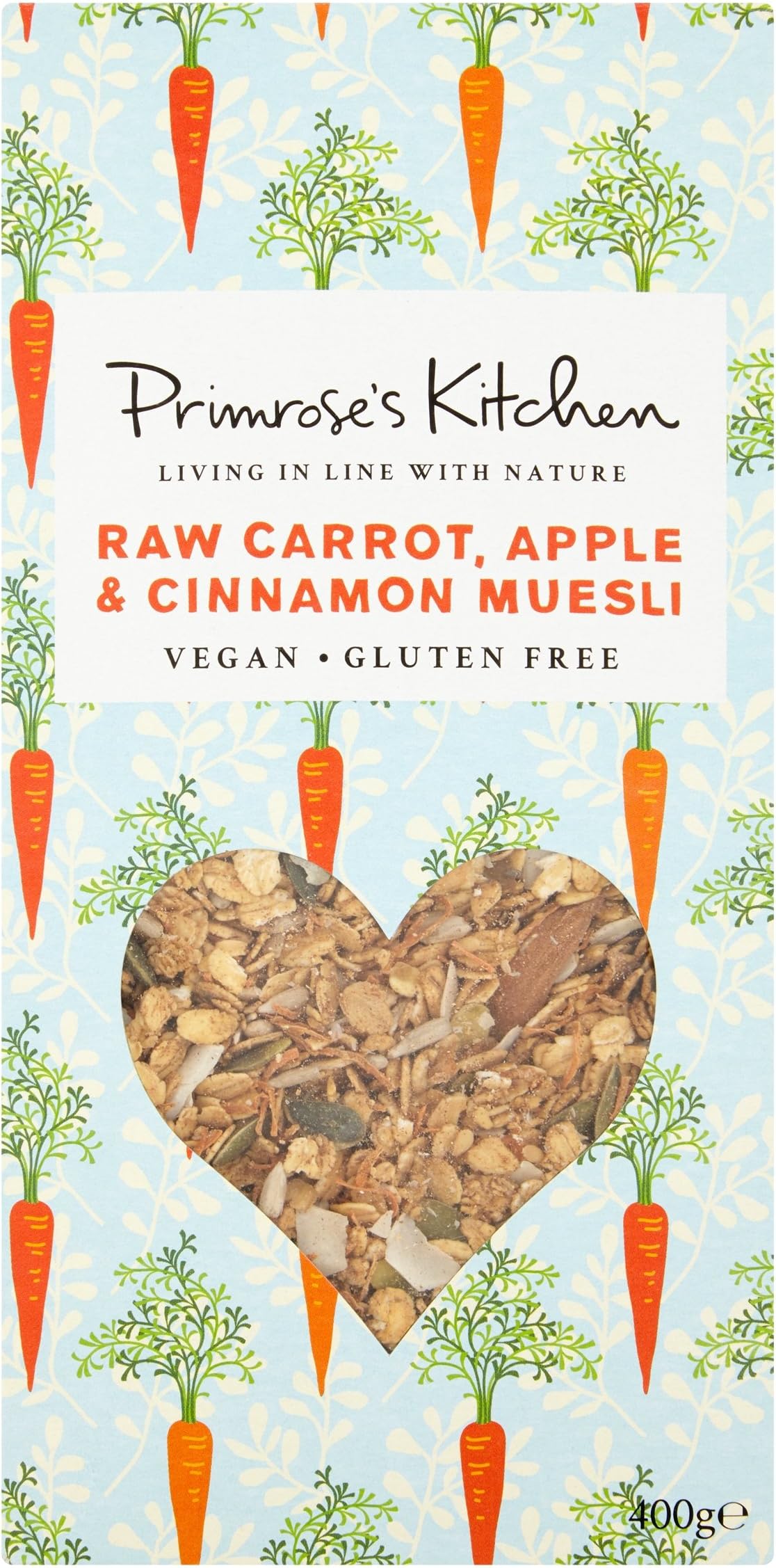 Primrose's Kitchen Raw Carrot, Apple and Cinnamon Muesli 400 g