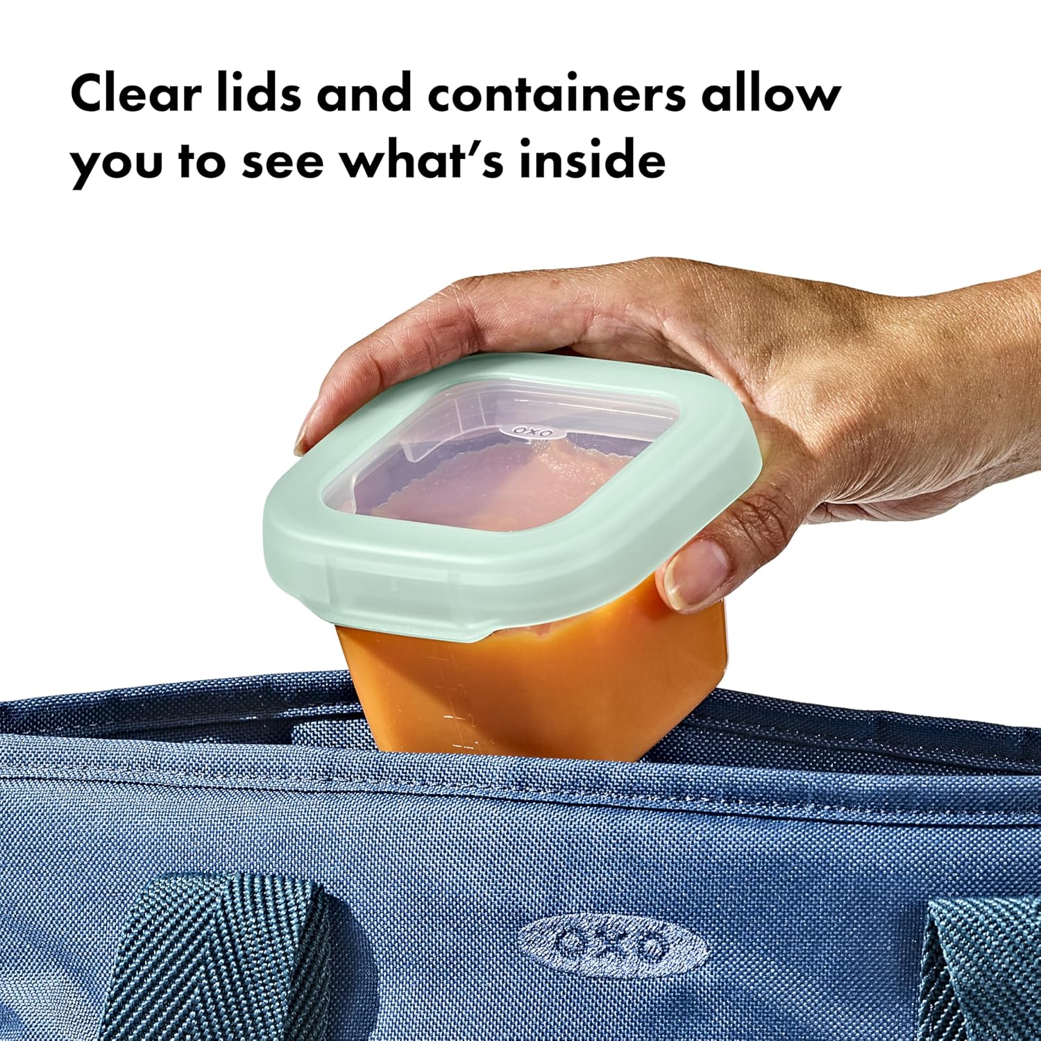 OXO Tot Baby Blocks Food Storage Containers (6 Oz.) - Opal