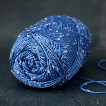 Loops & Threads Flecks Yarn - Yarn for Knitting, Crochet, Weaving, Arts & Crafts - Blue Lapis, Bulk 18 Pack