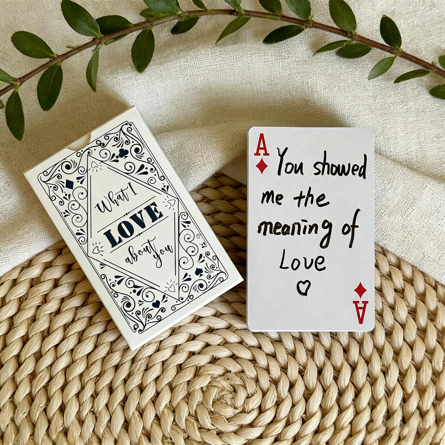 52 What I Love You Playing Cards, Valentines Day Gifts for Him, Her, Romantic Gift for Men, Husband, Boyfriend, Women Girlfriend, Wife, Gifts for Anniversary, Birthday, Christmas