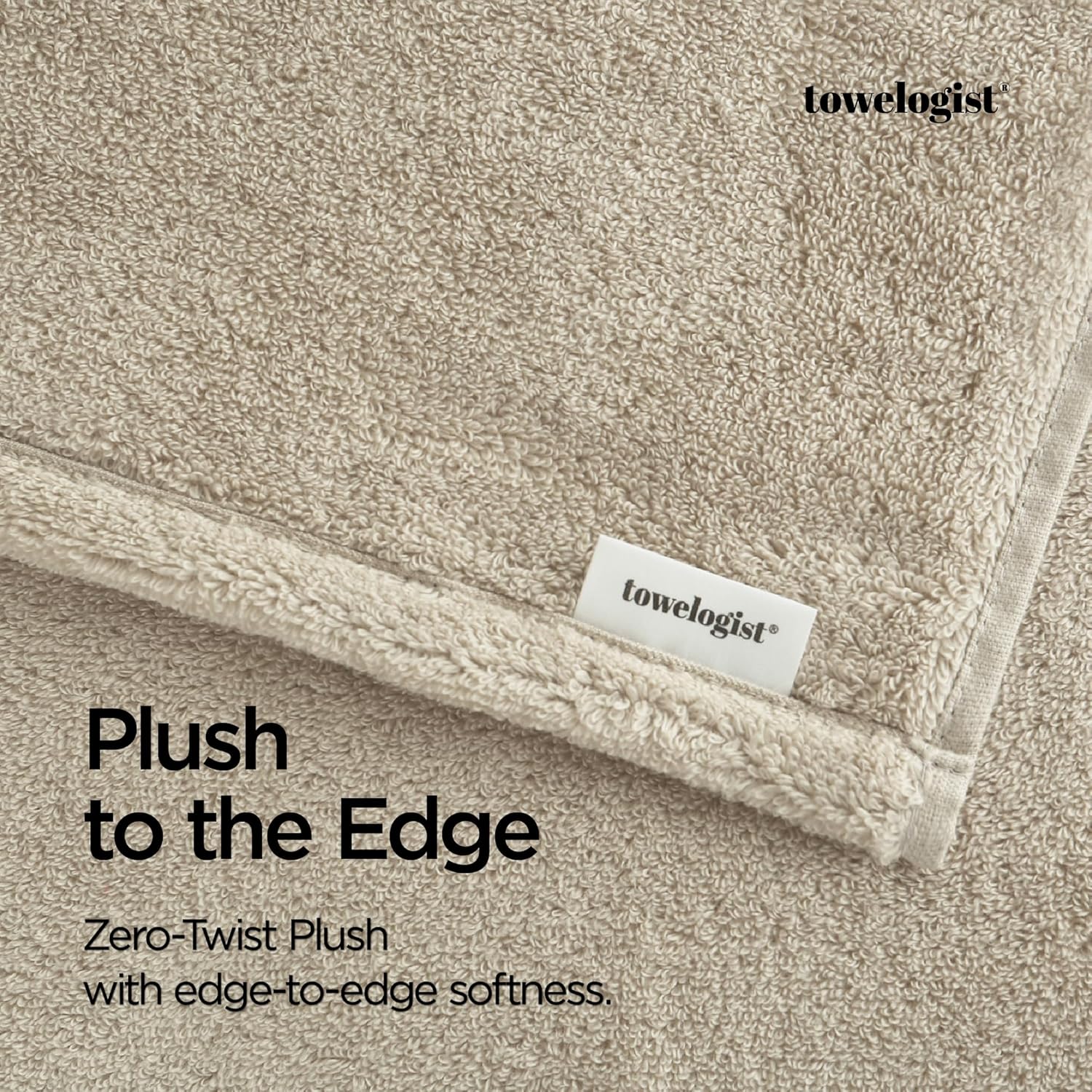 Hand Towel Set, 4 Pack - 16x33 Inch, Zero-Twist for Extra Softness, Hollow Yarn for Lightweight, Quick Dry & Super Absorbent - Light Gray