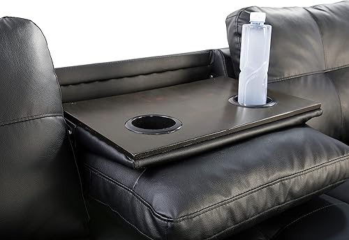 Miniatura 4 de Evedy Muebles de sala de estar, juego seccional de 3 piezas con 2 portavasos, diván en forma de L y otomana de almacenamiento, sofás y sofás para